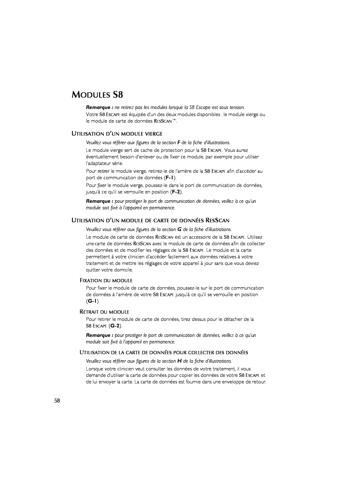 ResMed s8 user manual MODULES S8 