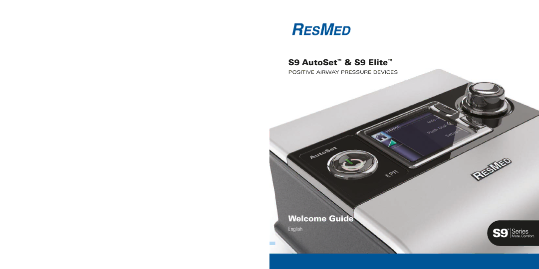 ResMed S9 AutoSet, S9 Elite manual Welcome Guide 