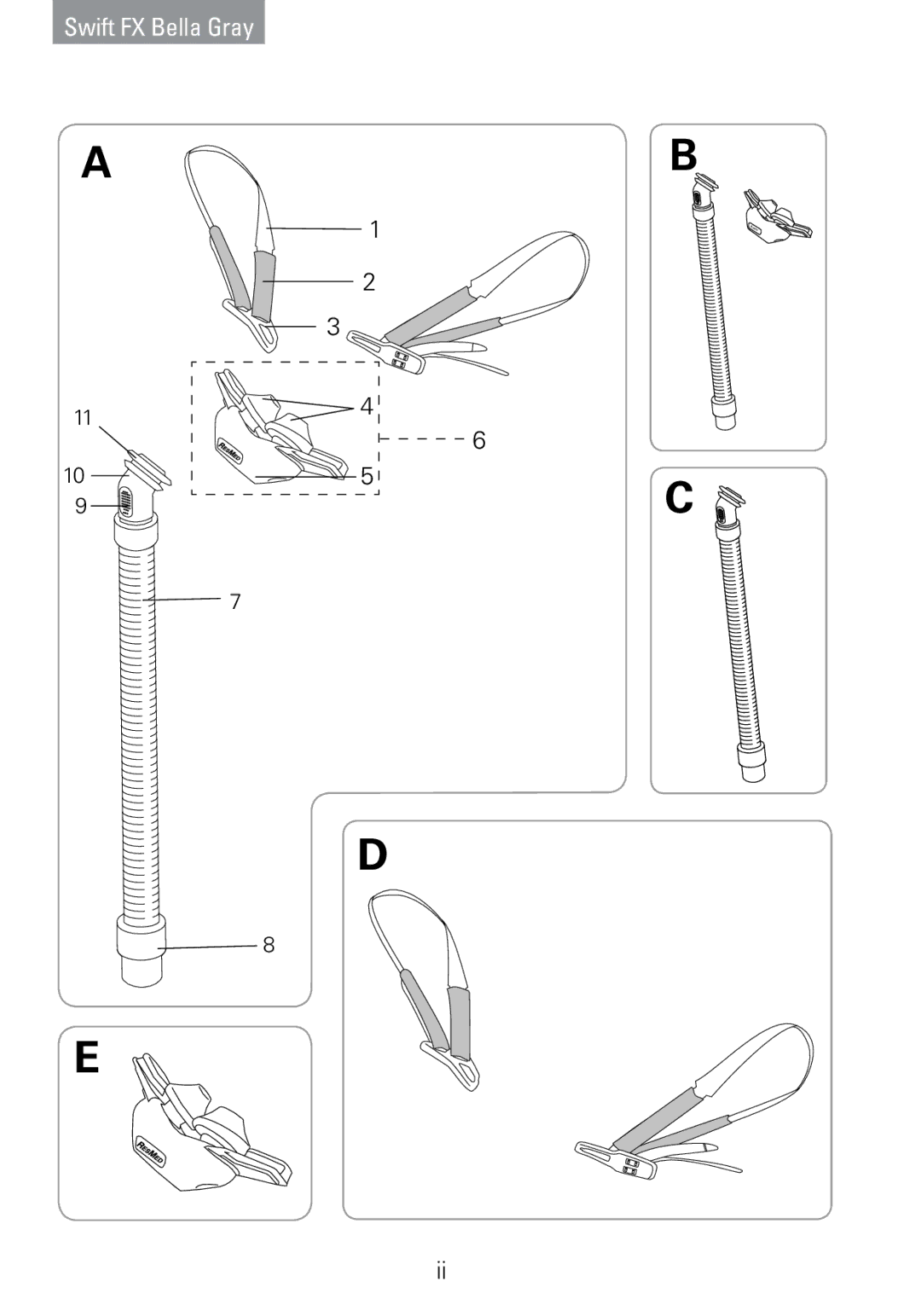 ResMed manual Swift FX Bella Gray 