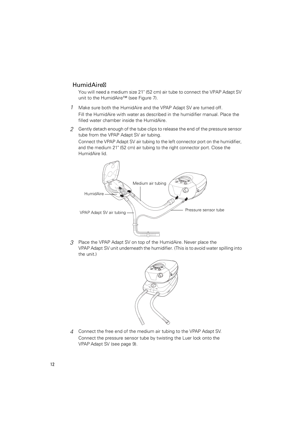 ResMed VPAP Adapt SV manual HumidAire 