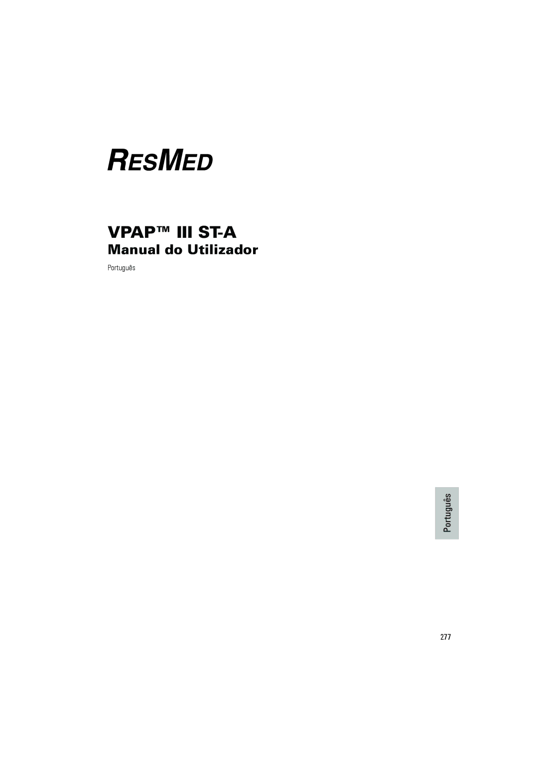 ResMed VPAP III ST-A user manual 277 