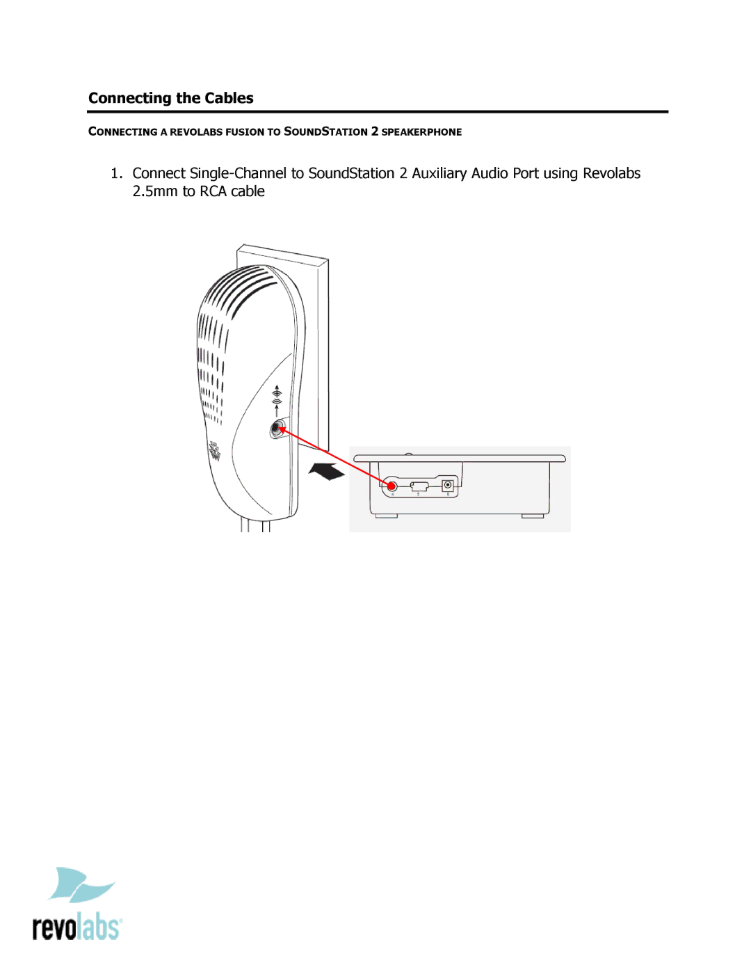 Revolabs 2 setup guide Connecting the Cables 