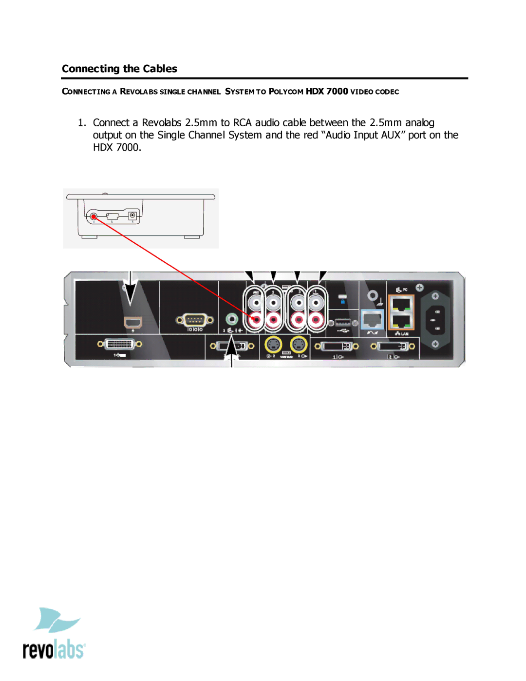 Revolabs HDX 7000 setup guide Connecting the Cables 