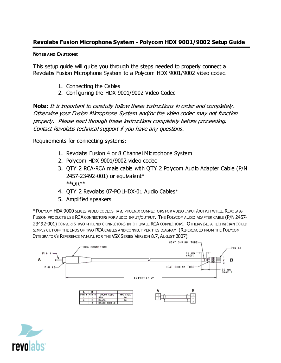 Revolabs HDX 9001, HDX 9002 setup guide 