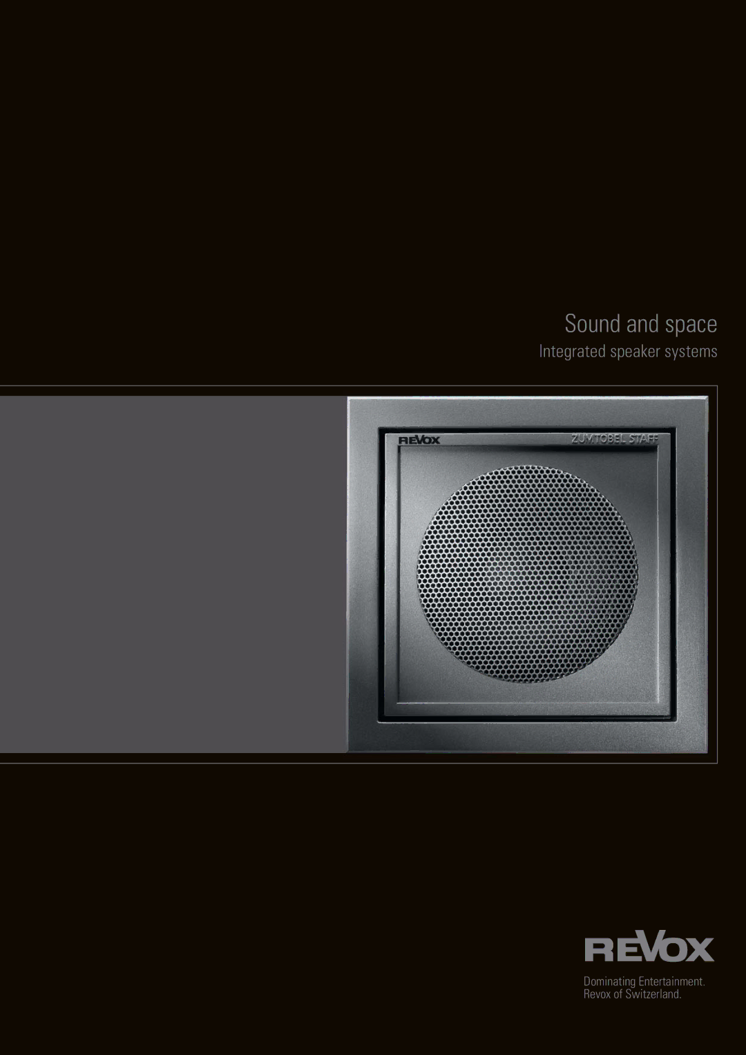 Revox Integrated Speaker Systems manual Sound and space, Integrated speaker systems 