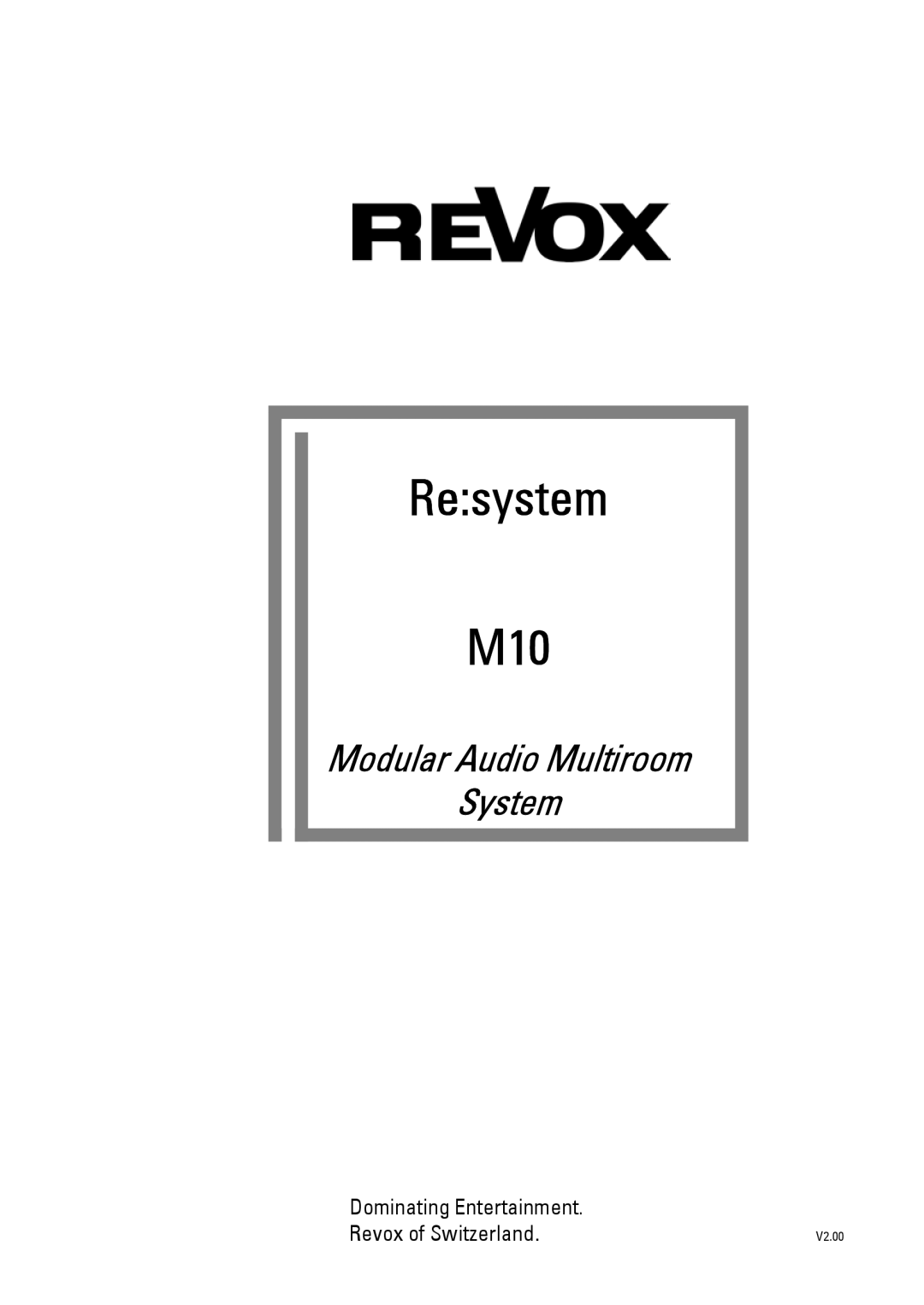 Revox manual Resystem M10 