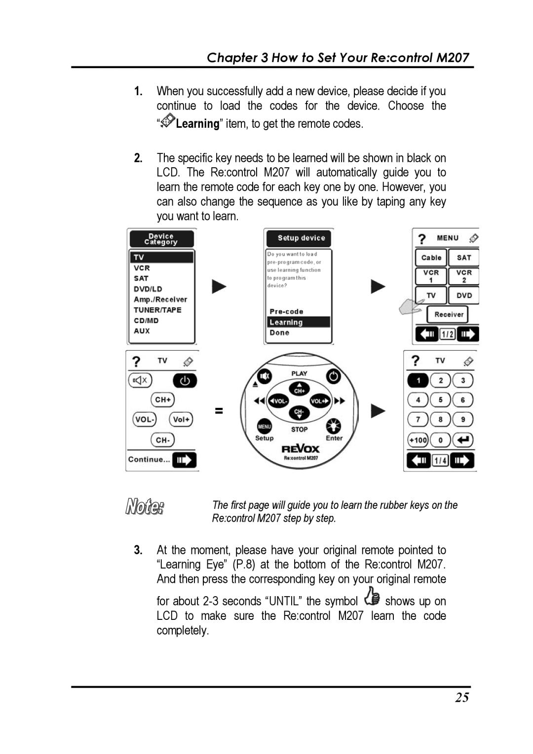 Revox user manual How to Set Your Recontrol M207 