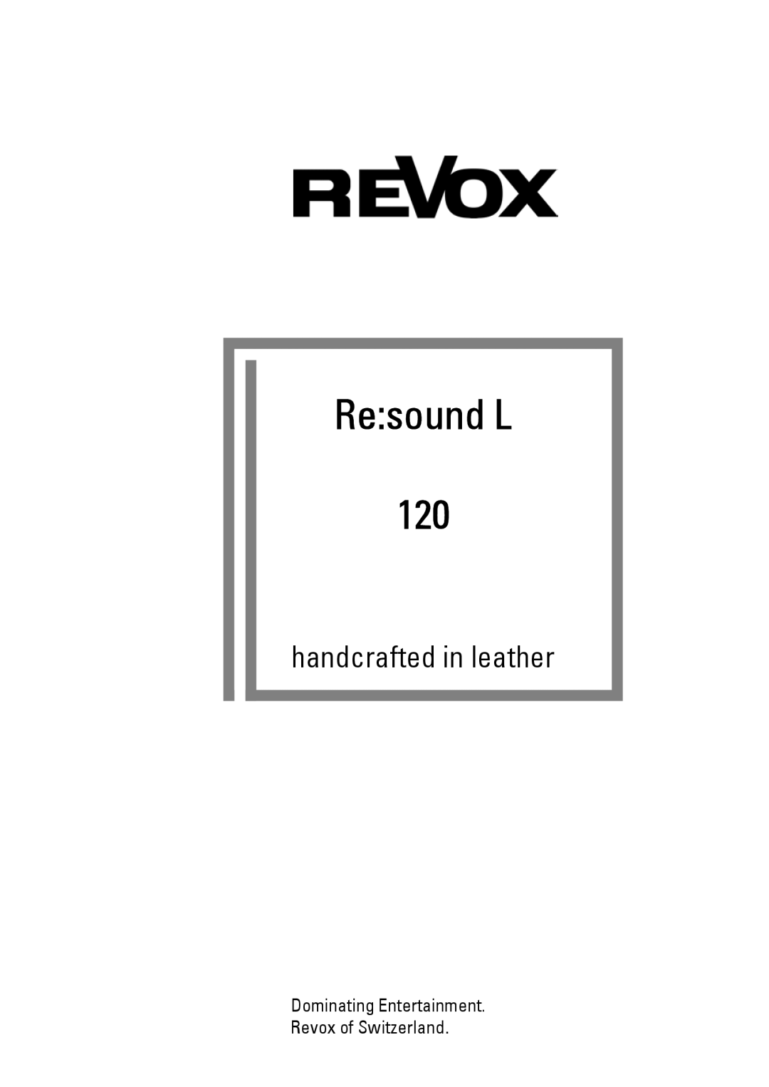 Revox Re:sound L 120 manual Resound L 120 