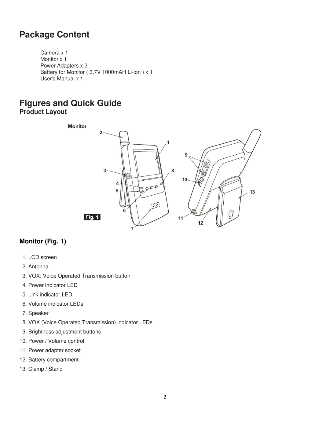 RF-Link Technology ABM-4161 user manual Package Content, Product Layout 