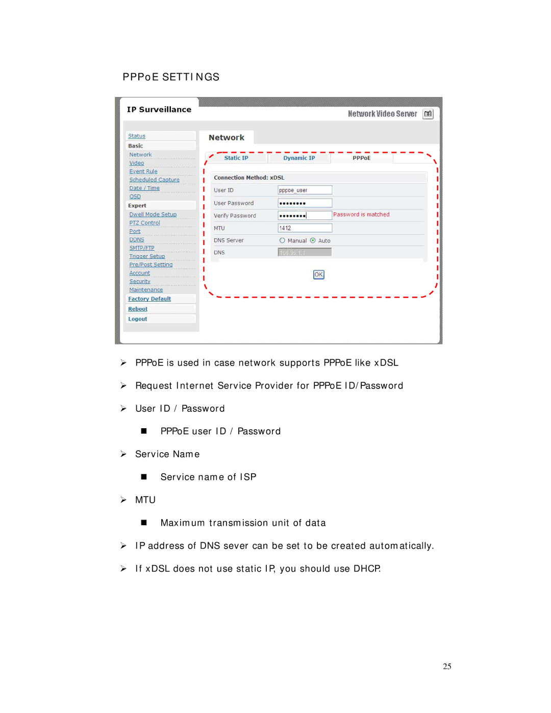 RF-Link Technology AWS-5832-VSR user manual PPPoE Settings 