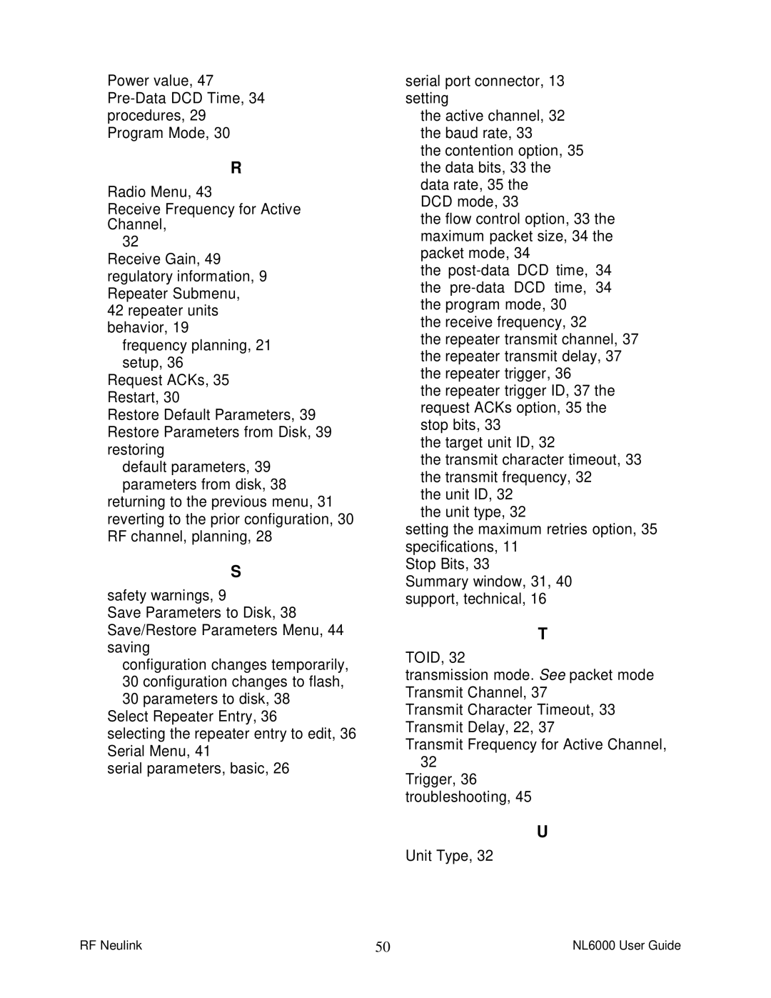 RF-Link Technology manual RF Neulink NL6000 User Guide 