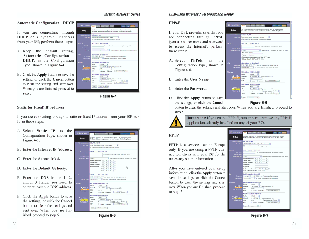 RF-Link Technology WRT55AG manual Pptp 