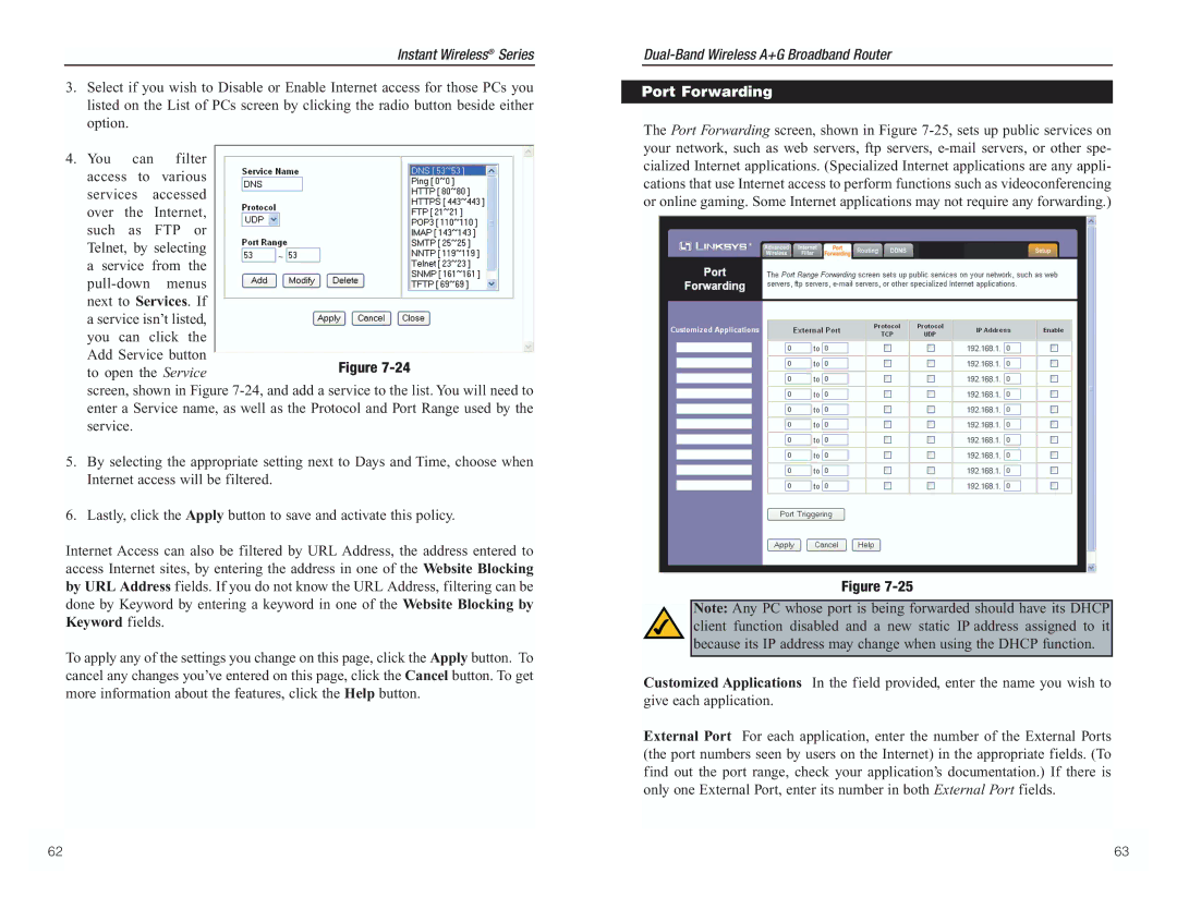 RF-Link Technology WRT55AG manual Port Forwarding 