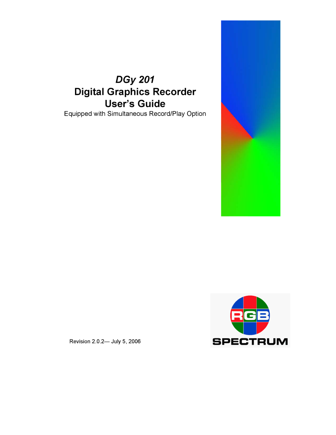 RGB Spectrum 201 manual DGy 