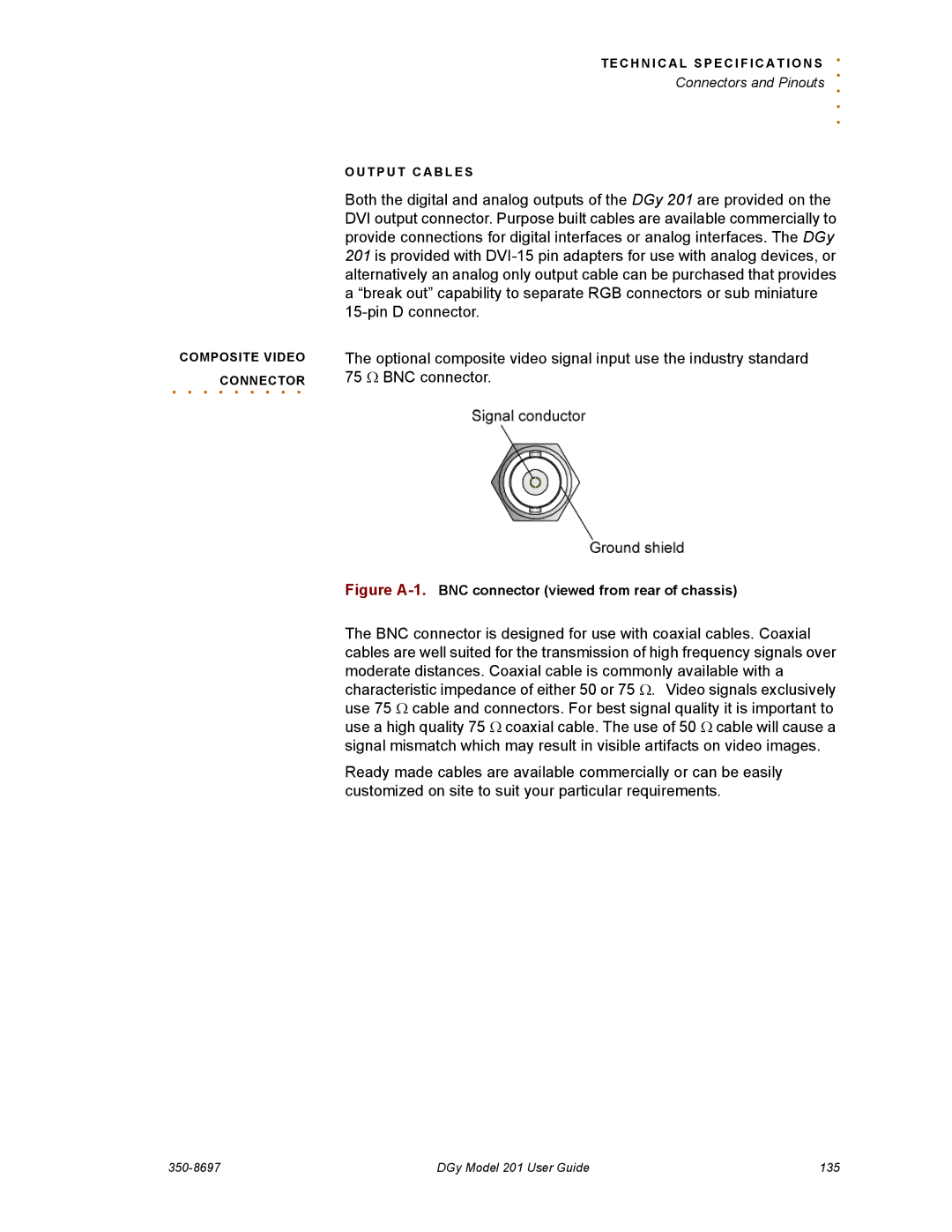 RGB Spectrum 201 manual Pin D connector 