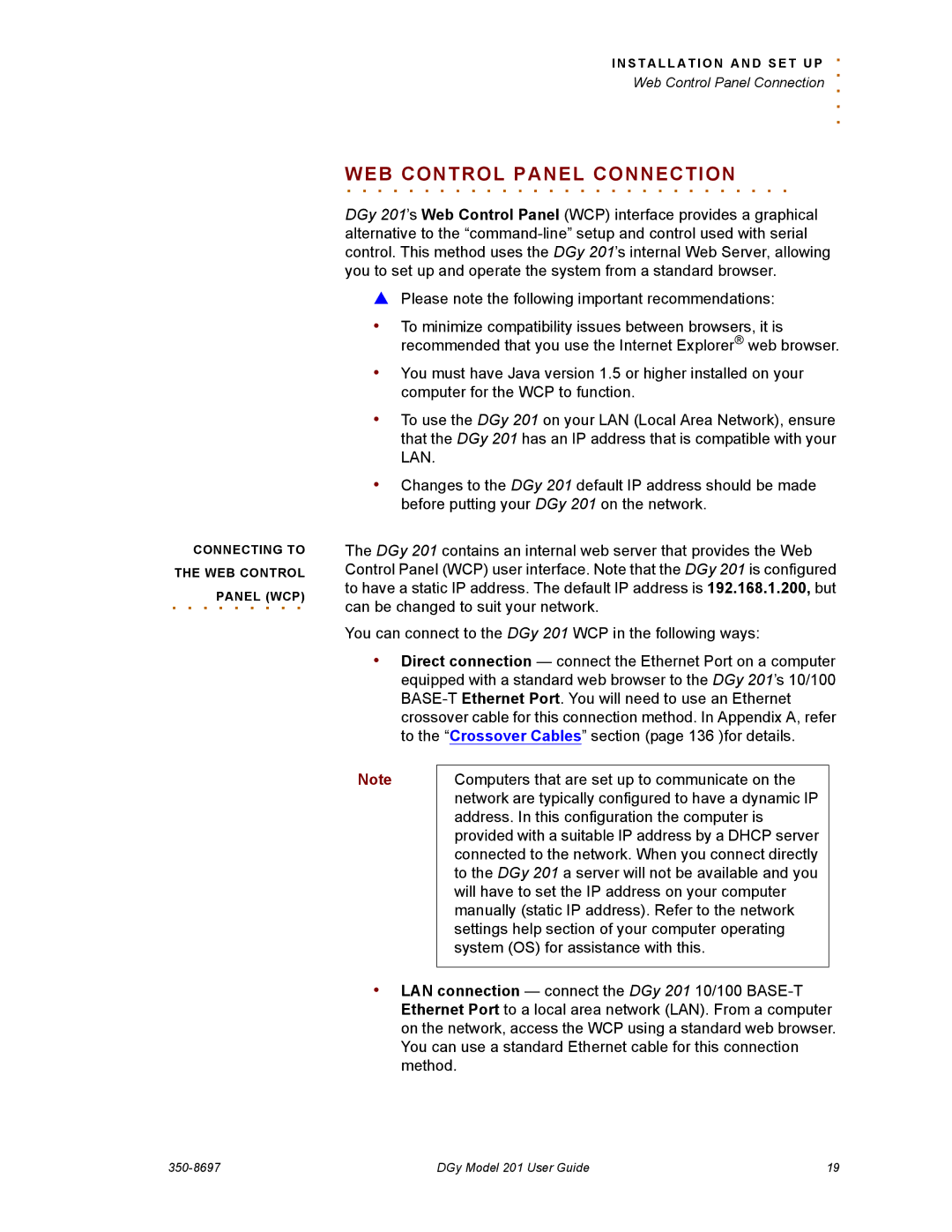 RGB Spectrum 201 manual Panel. . . .Wcp 