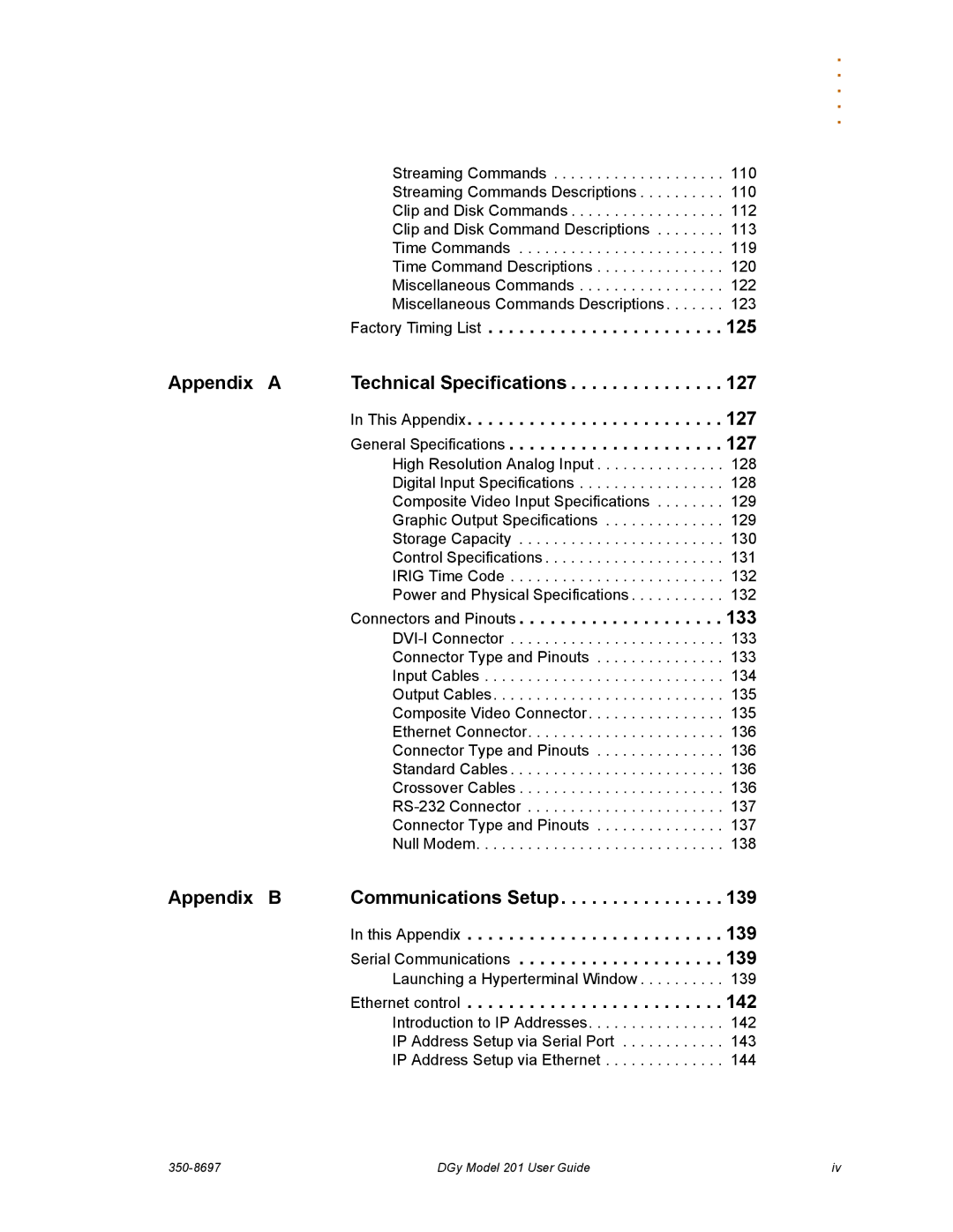 RGB Spectrum 201 manual Connectors and Pinouts 