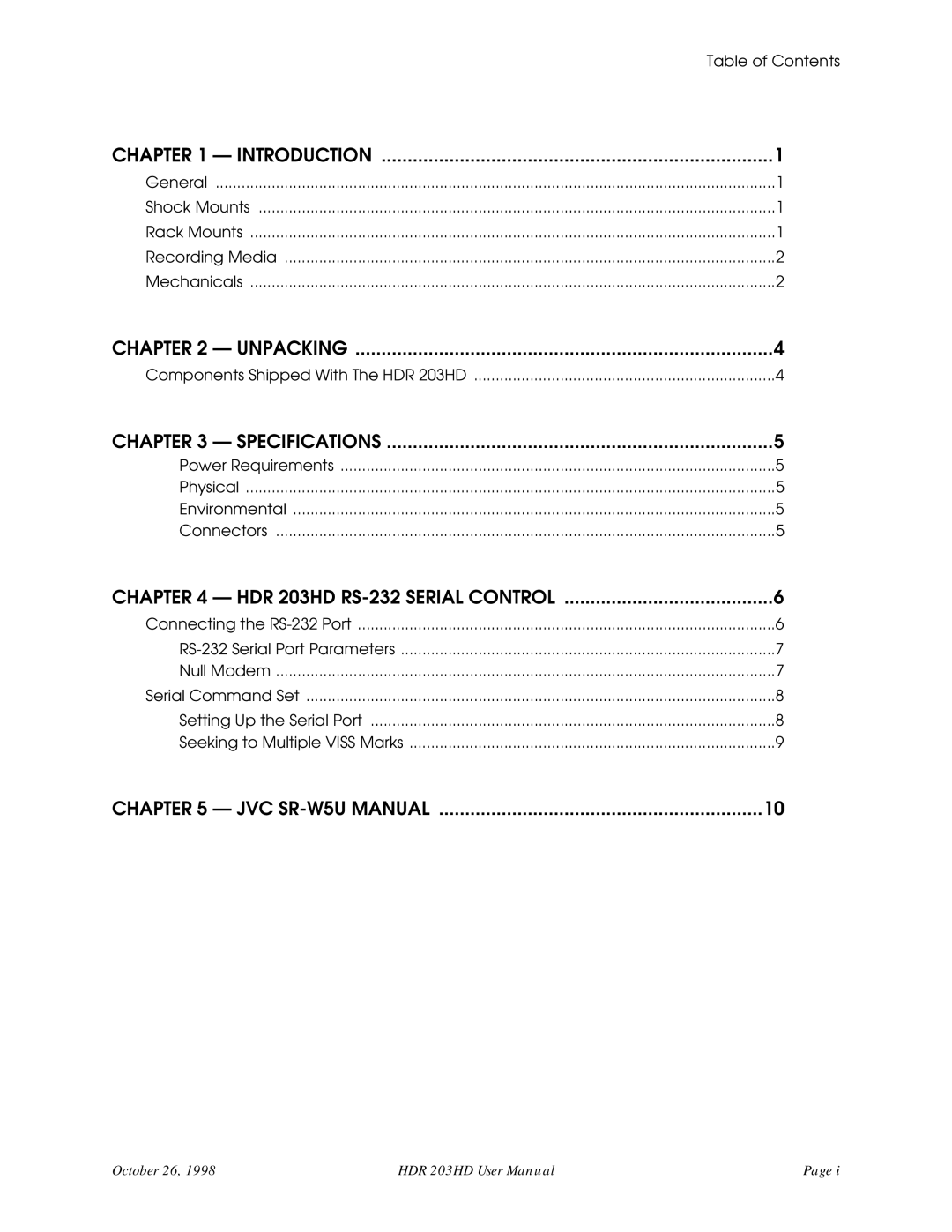 RGB Spectrum HDR 203HD user manual Introduction 