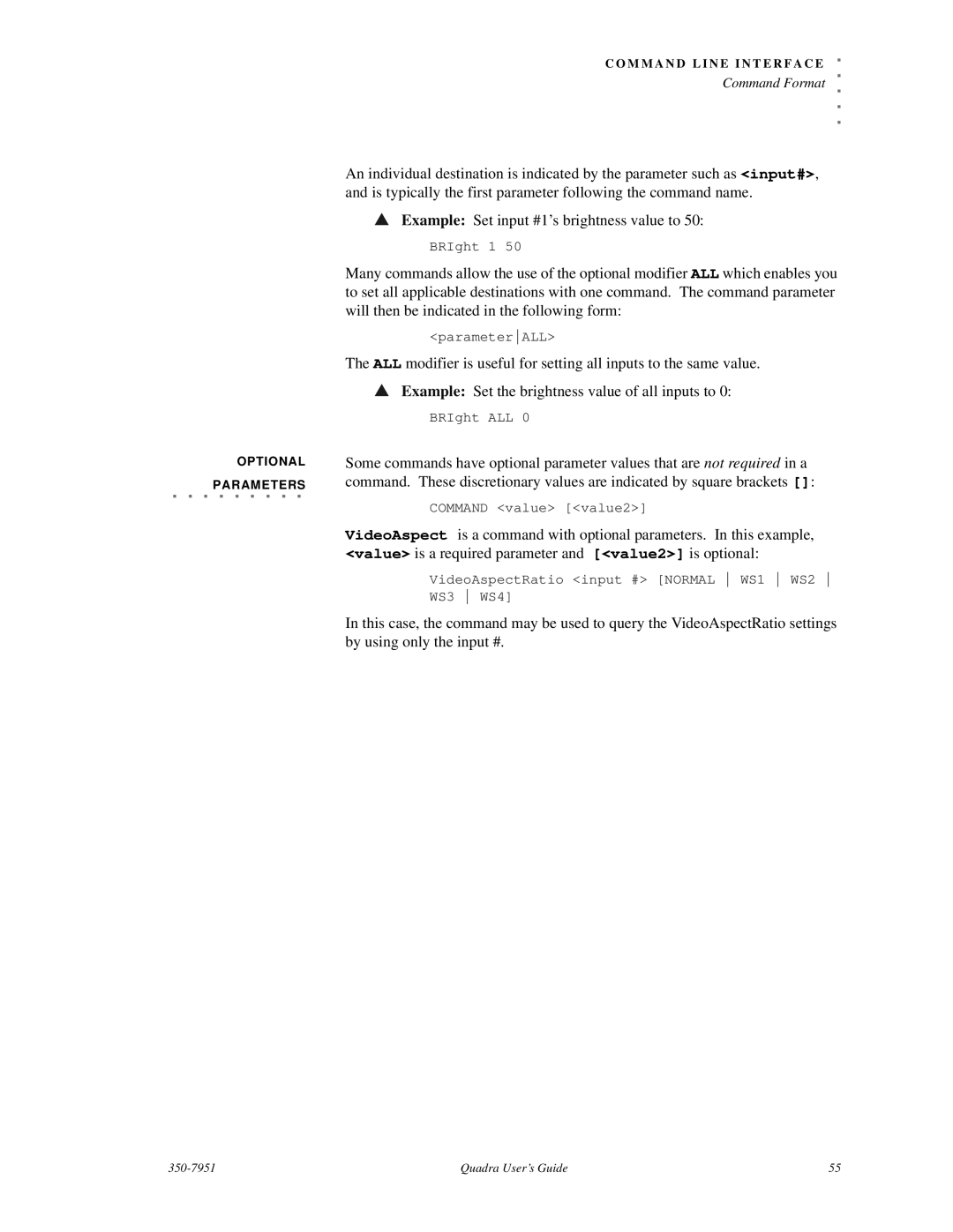 RGB Spectrum Quadra User's Guide manual BRIght 1 