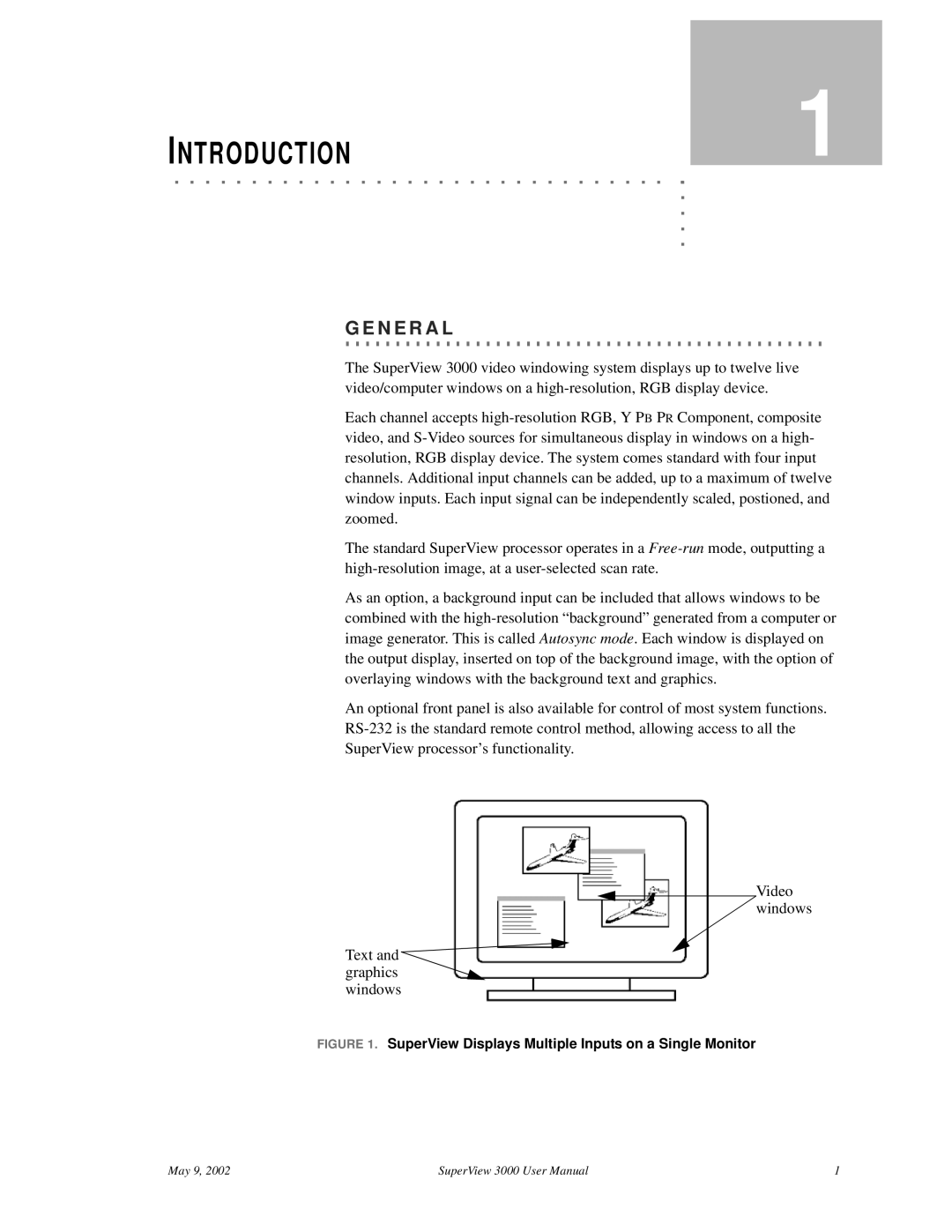 RGB Spectrum SuperView 3000 user manual Ntroduction, N. E. .R. A. .L 