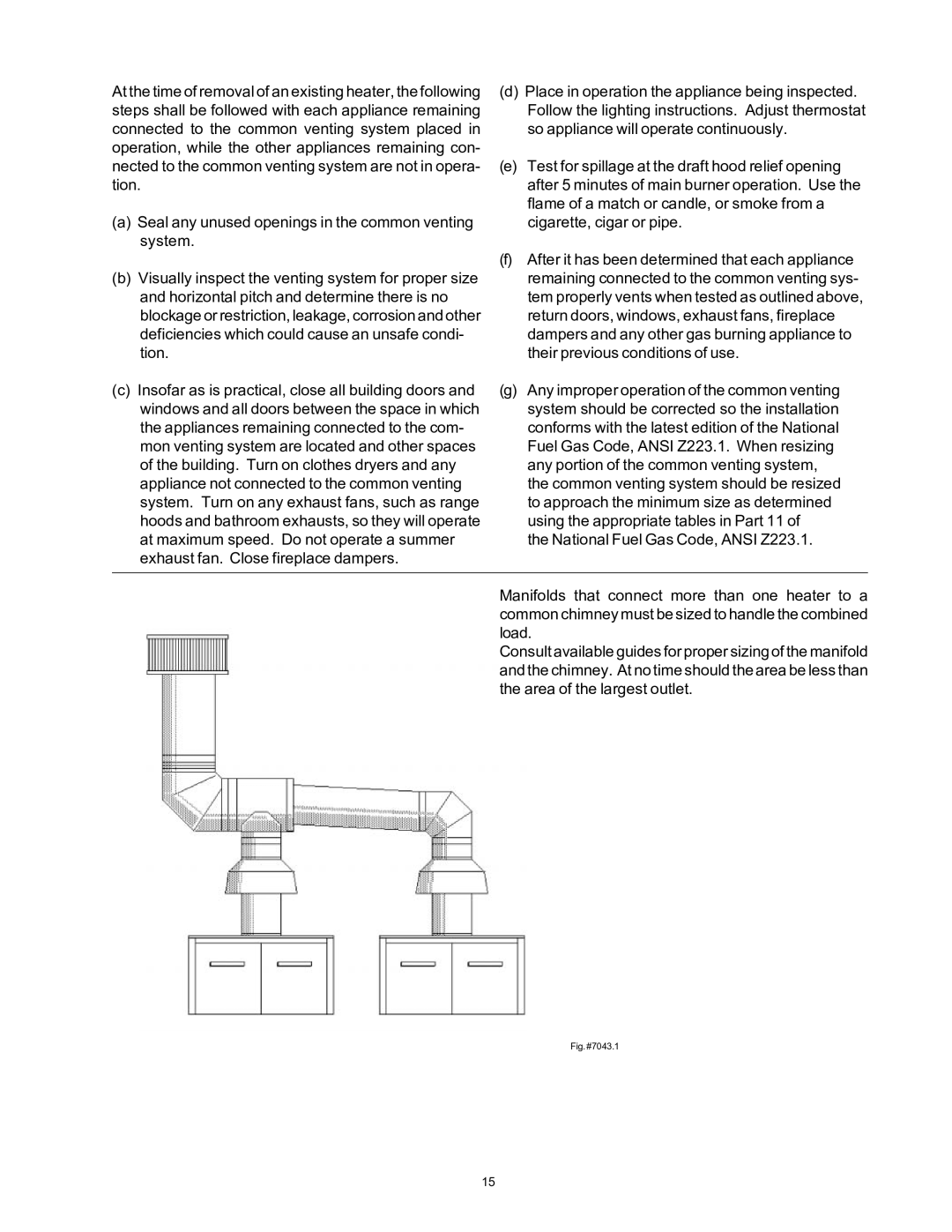 Rheem 136-1826 installation instructions Fig. #7043.1 