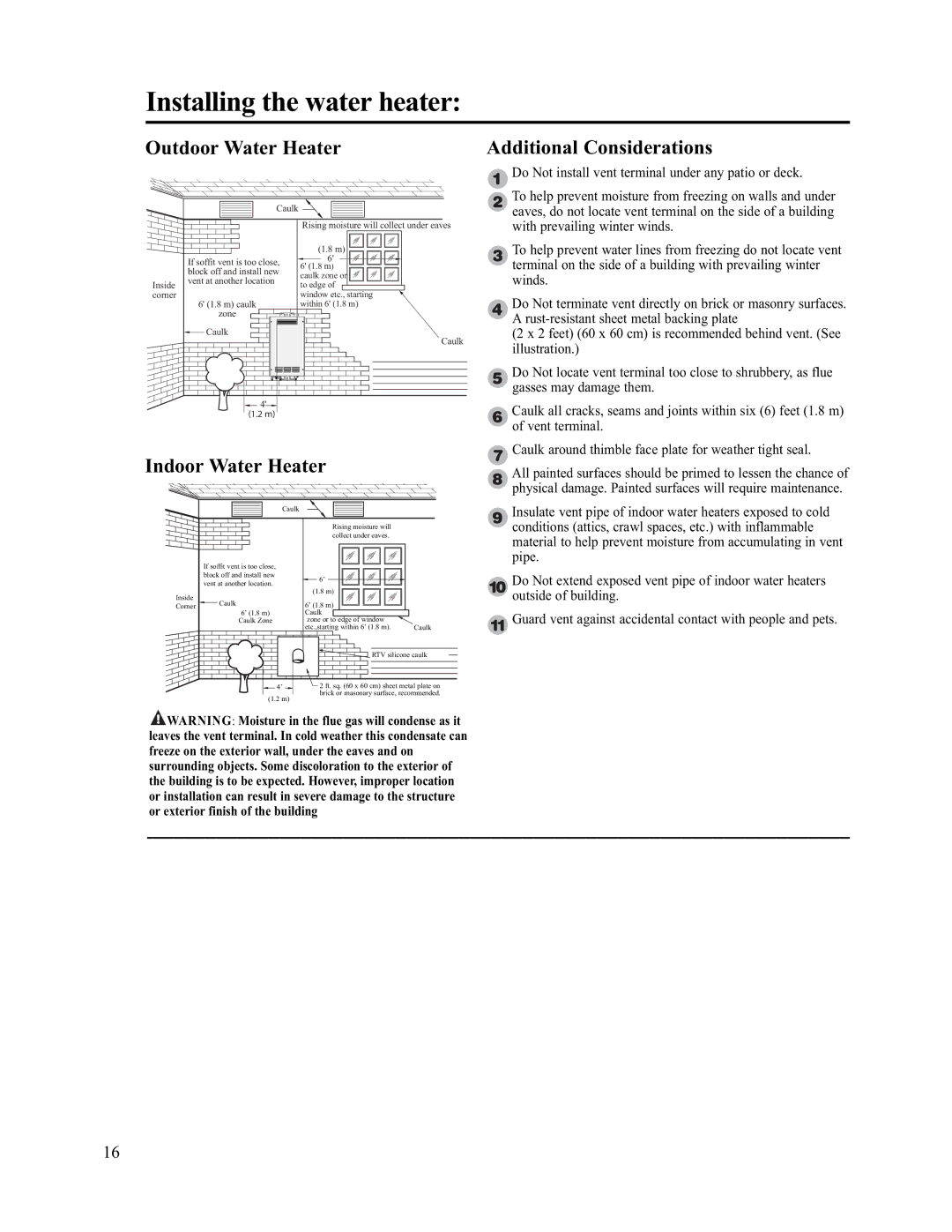 Rheem AP13731 warranty Indoor Water Heater, Additional Considerations 