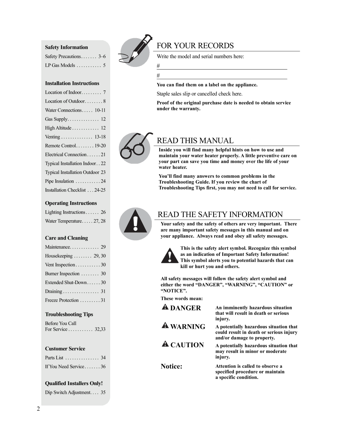 Rheem AP13731 warranty You can find them on a label on the appliance, That will result in death or serious, Injury 