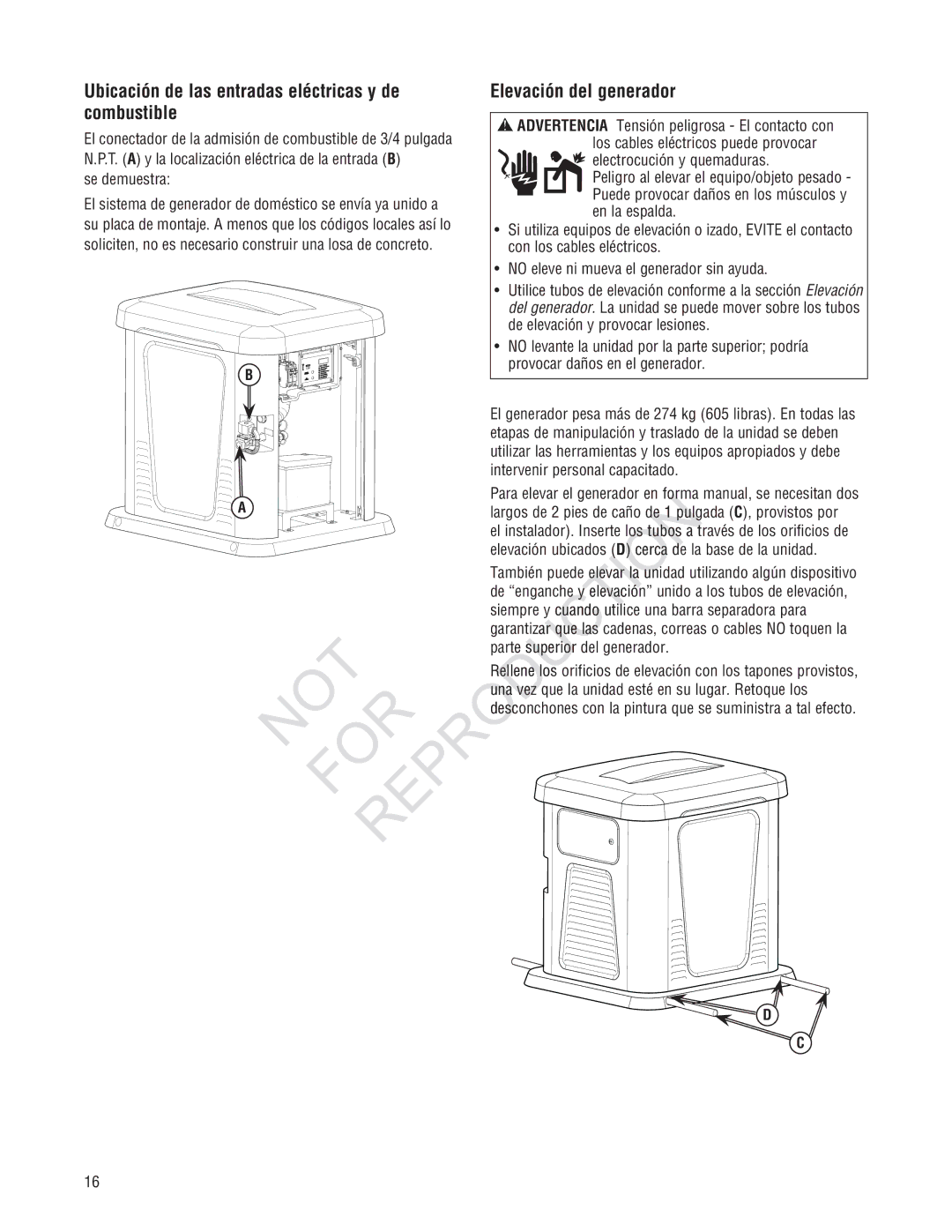 Rheem GEN12AD-V Los cables eléctricos puede provocar, El sistema de generador de doméstico se envía ya unido a 