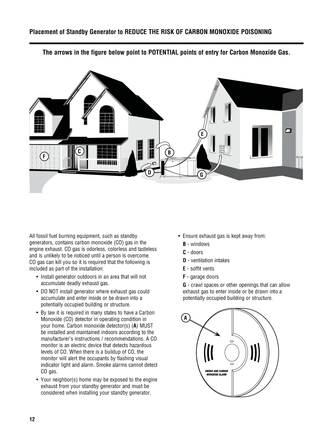 Rheem GEN20AD-E, GEN16AD-E, GEN15ADC-E installation manual  t &OTVSFFYIBVTUHBTJTLFQUBXBZGSPN Windows C doors 