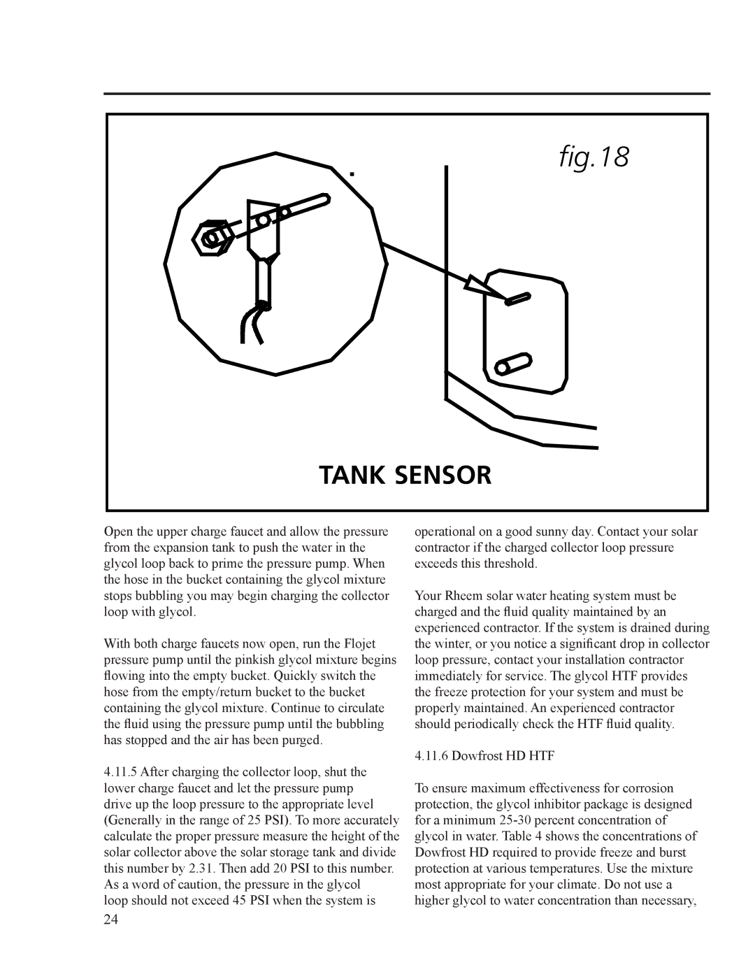 Rheem RS120-64BP, RS80-40BP, RS80-48BP installation instructions Tank Sensor 