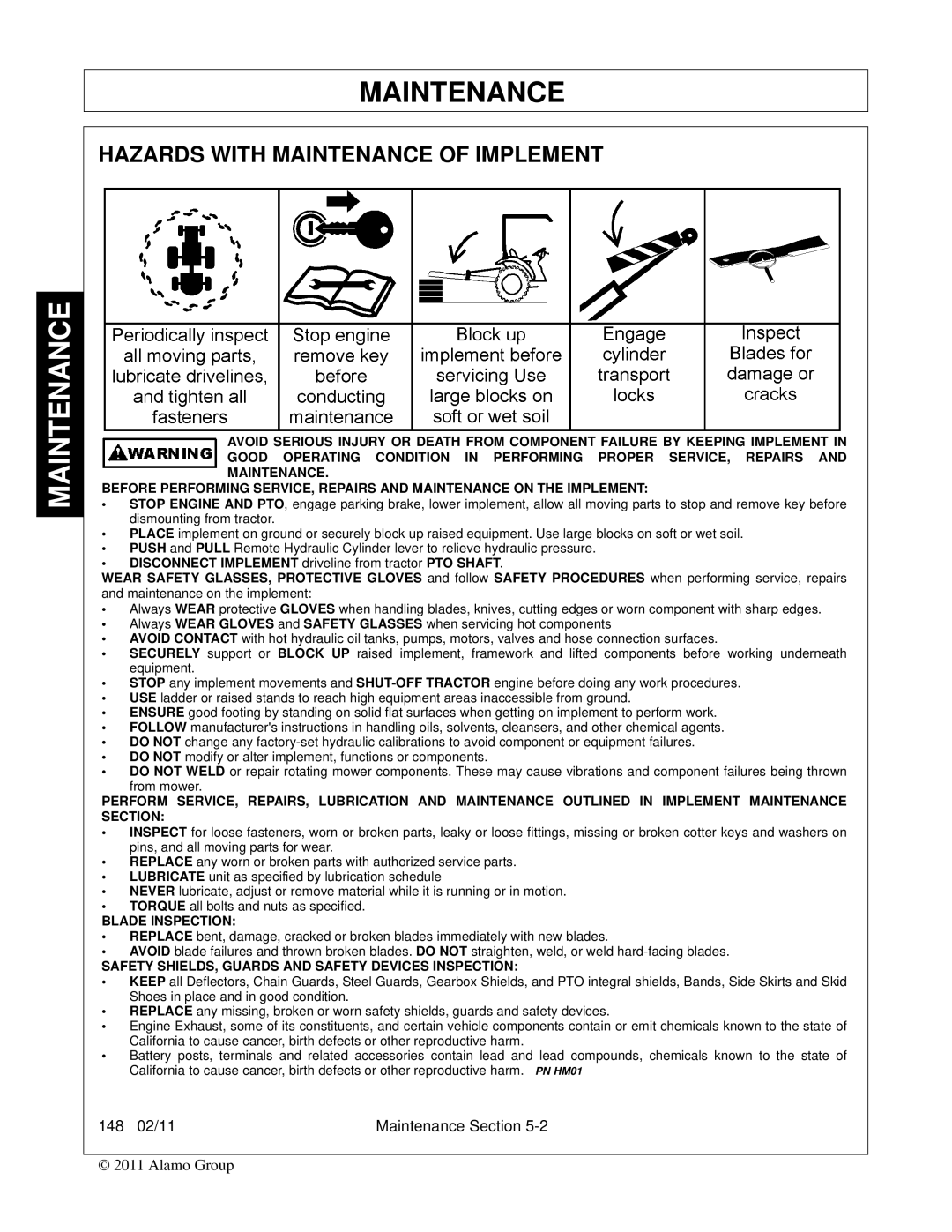 Rhino Mounts 148 manual Maintenance 