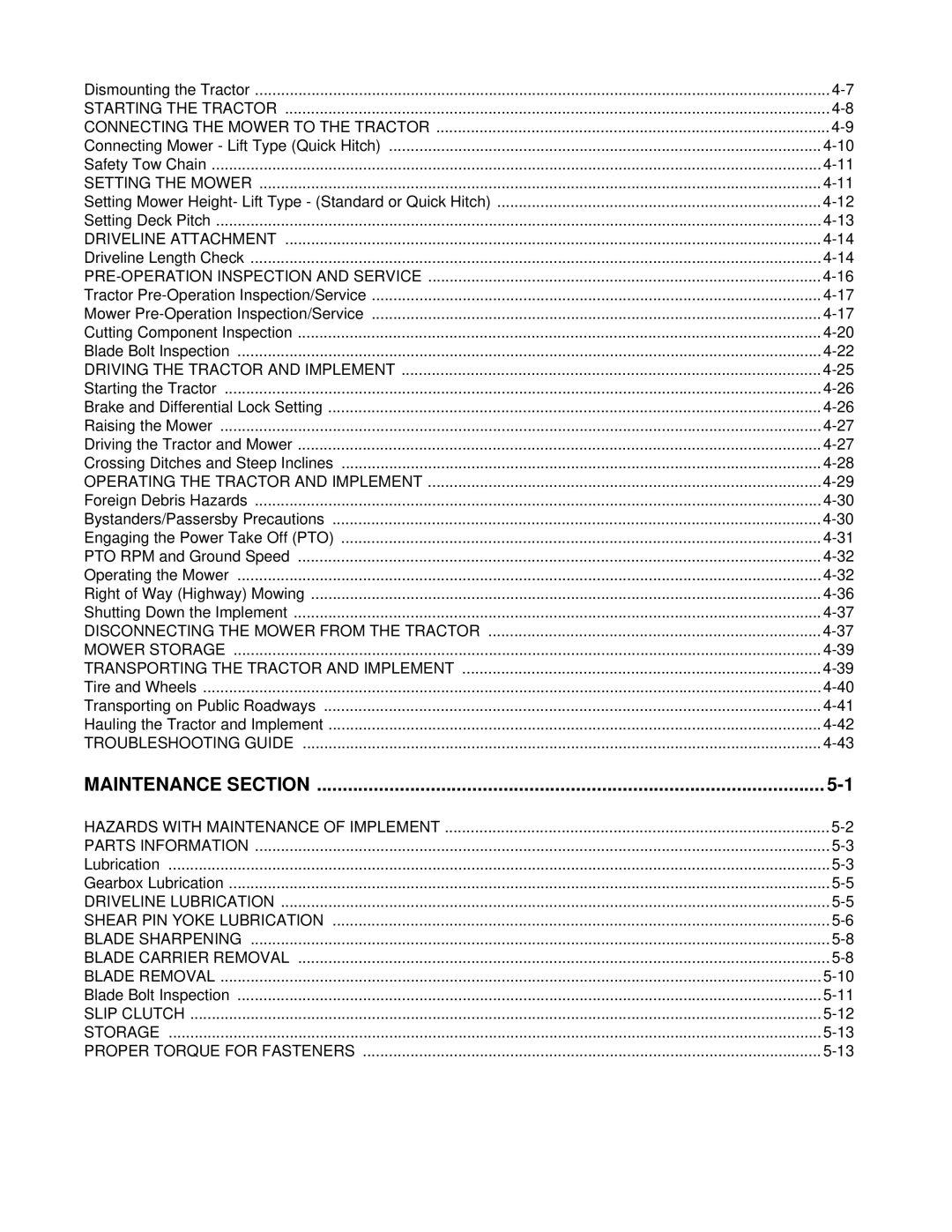 Rhino Mounts 148 manual Maintenance Section 