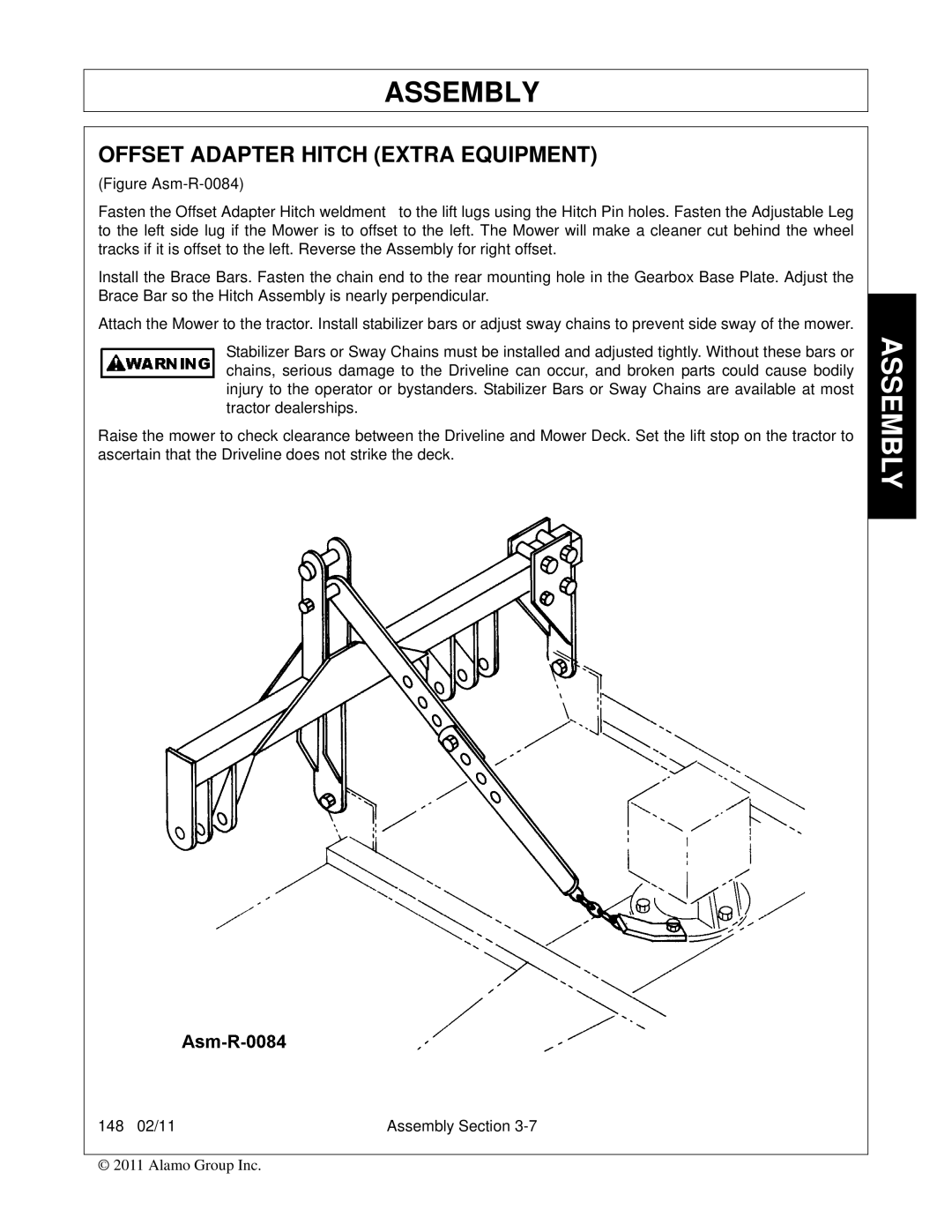 Rhino Mounts 148 manual Offset Adapter Hitch Extra Equipment 