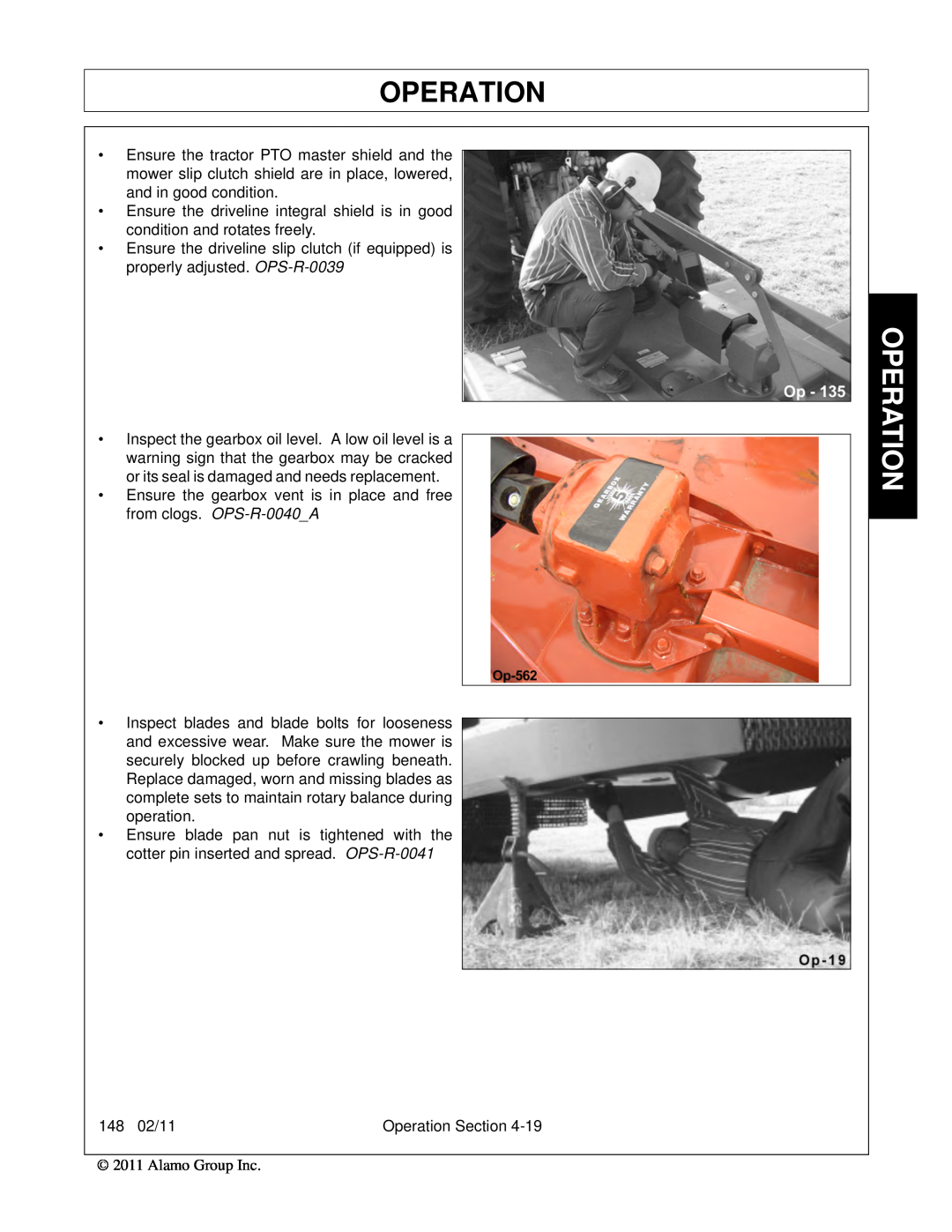 Rhino Mounts 148 manual Operation 