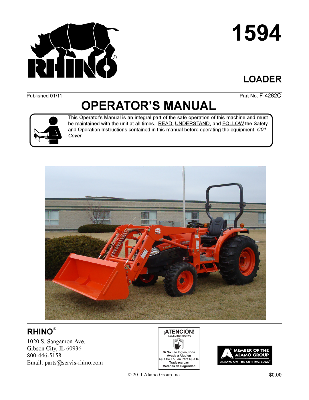 Rhino Mounts 1594 manual 