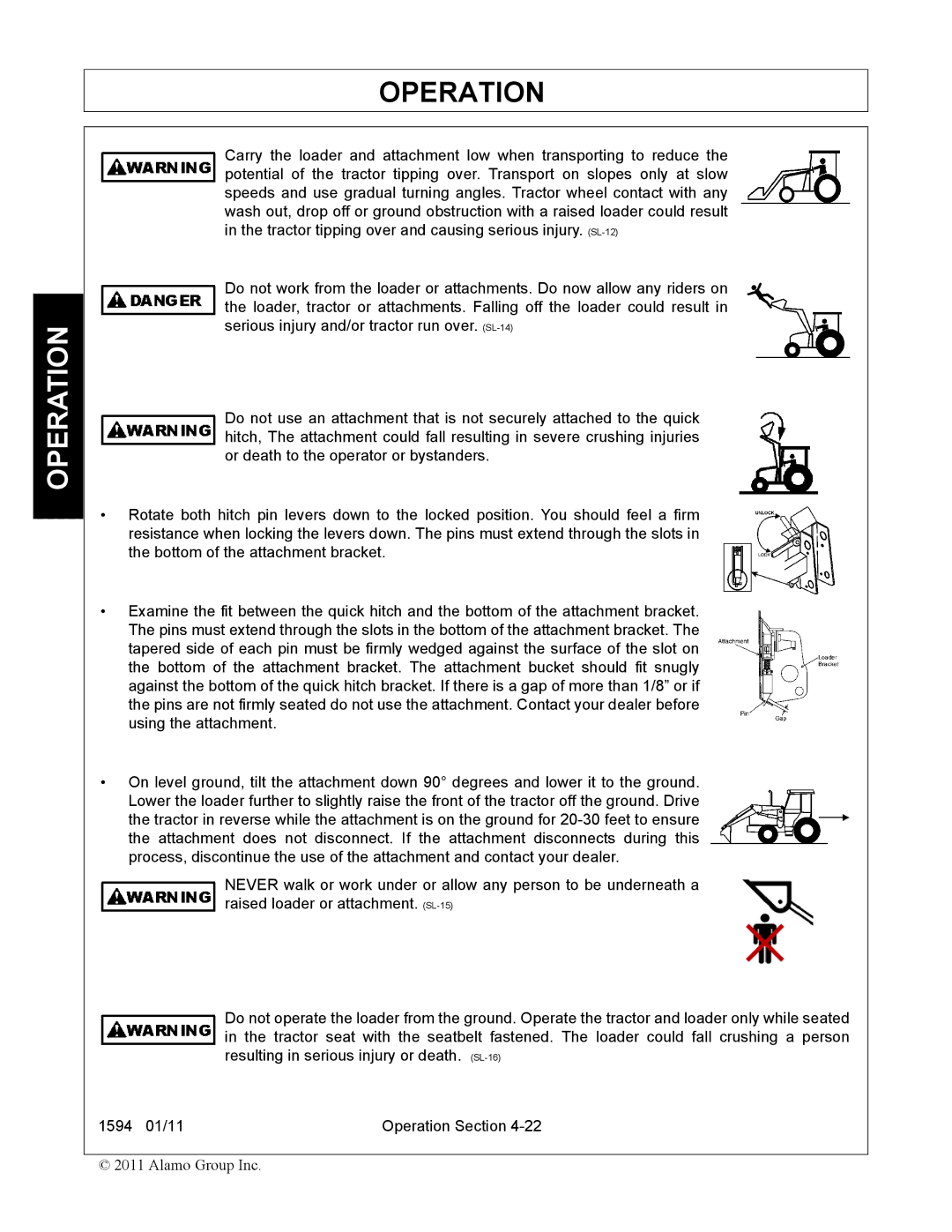 Rhino Mounts 1594 manual Operation 