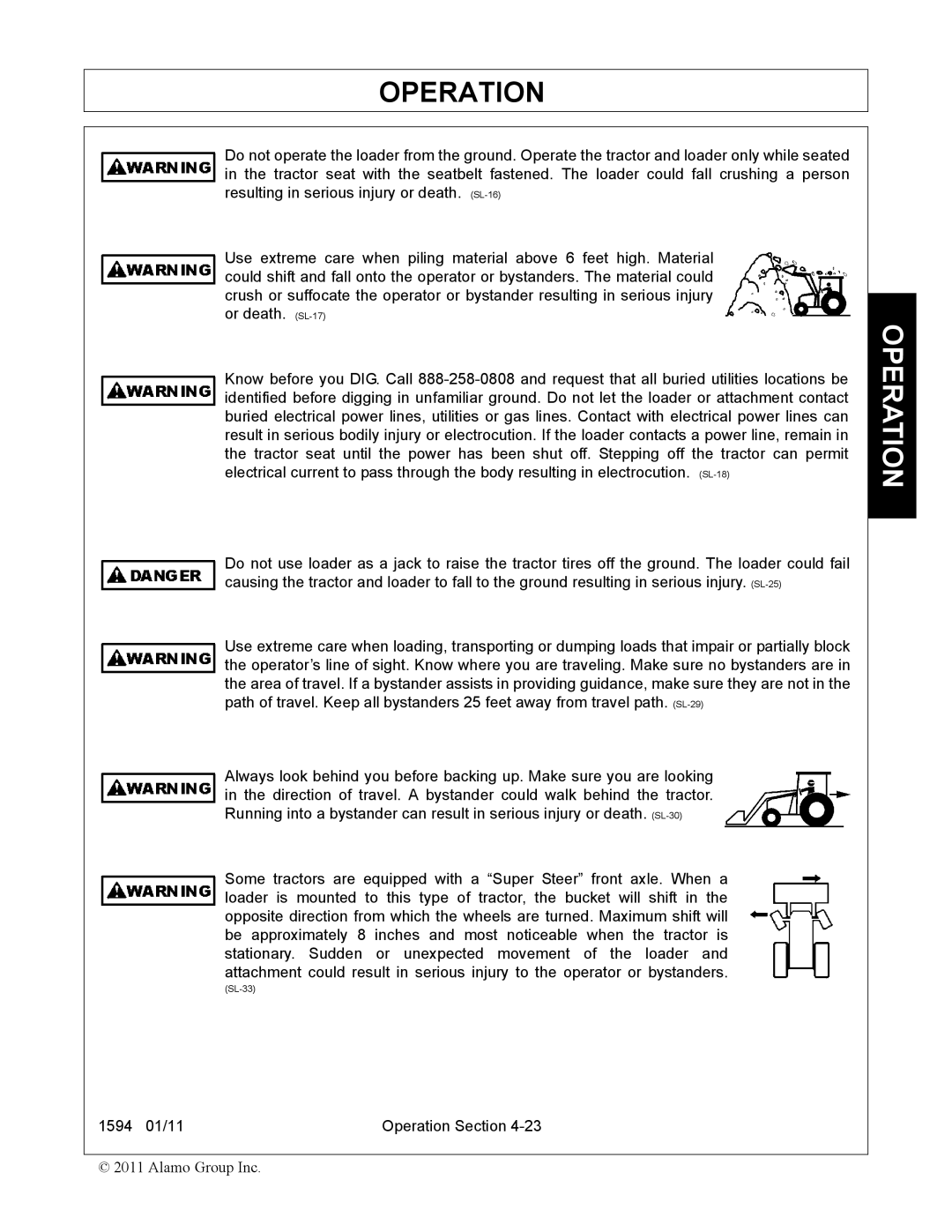 Rhino Mounts manual 1594 01/11 Operation Section 