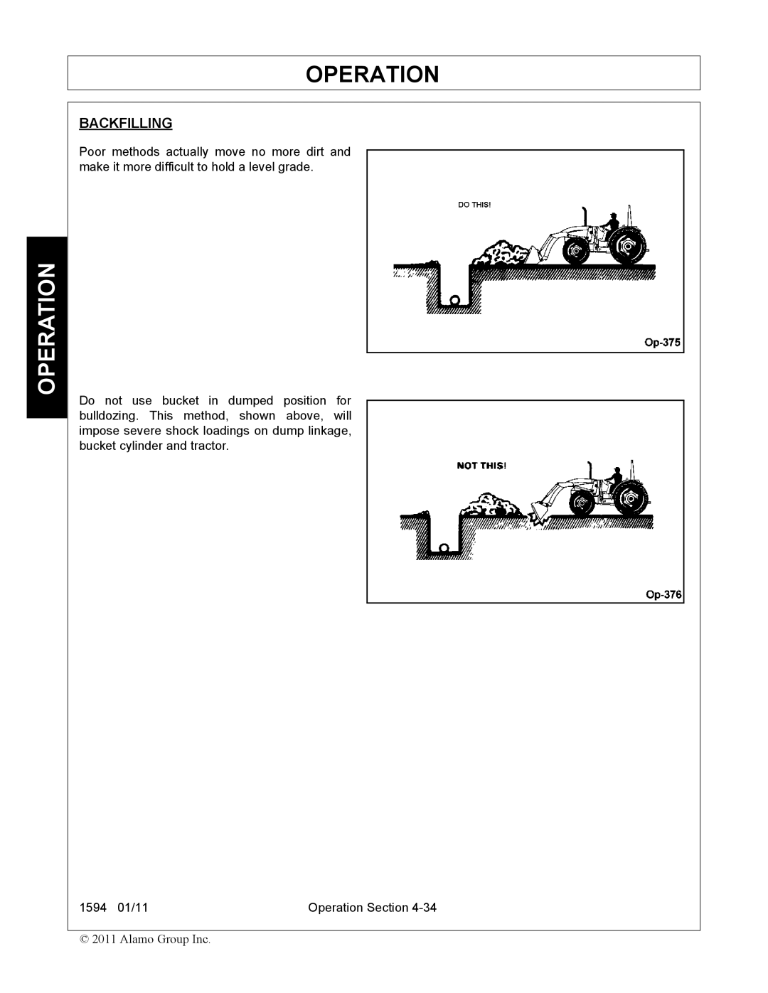 Rhino Mounts 1594 manual Backfilling 