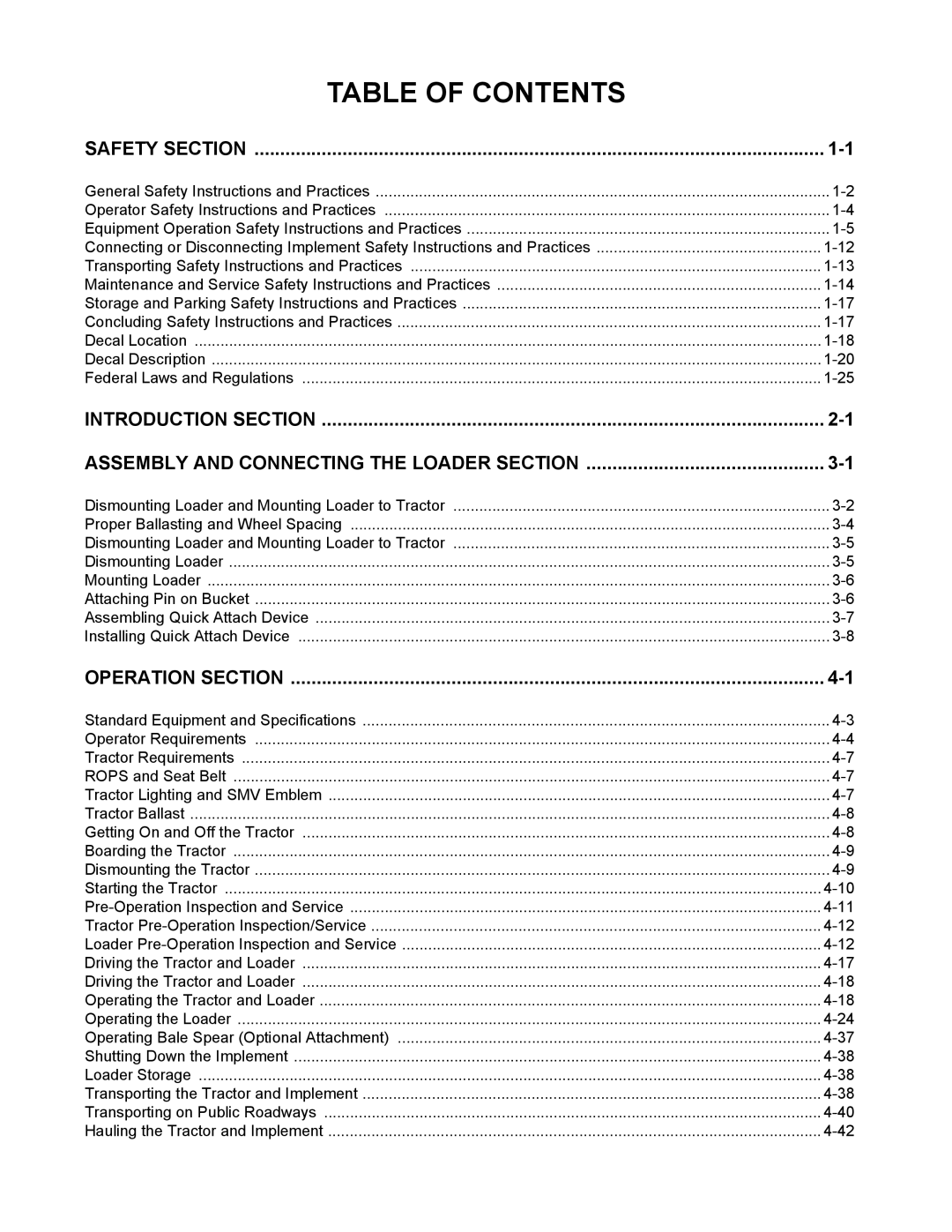 Rhino Mounts 2408 manual Table of Contents 