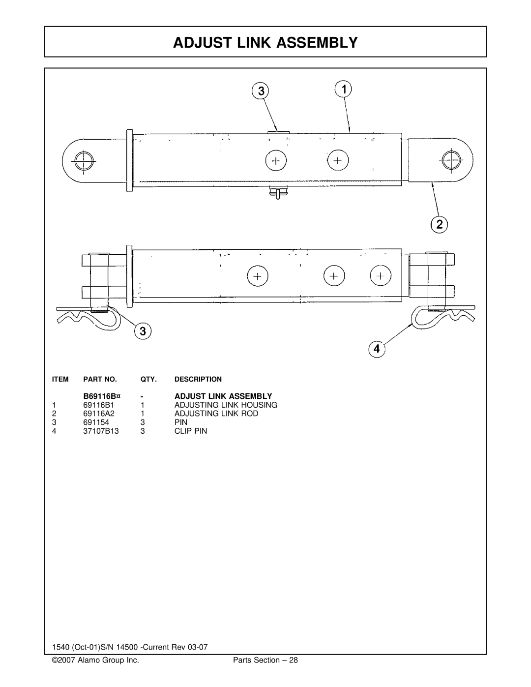 Rhino Mounts 697P, 1540 manual B69116B¨ 