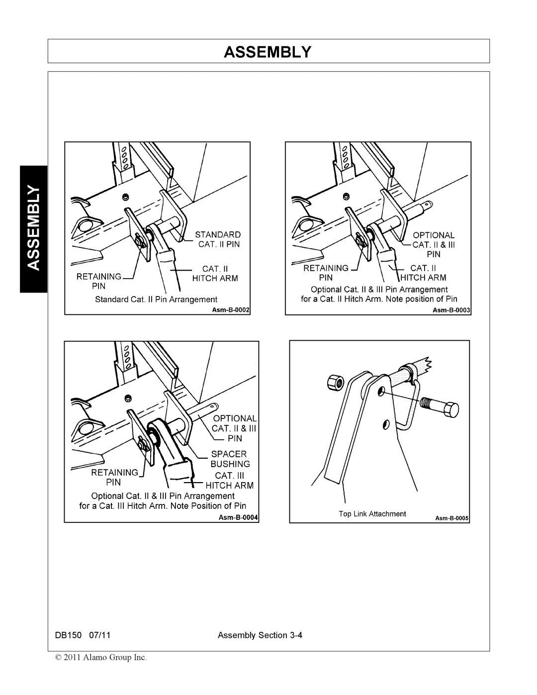 Rhino Mounts manual DB150 07/11 Assembly Section 