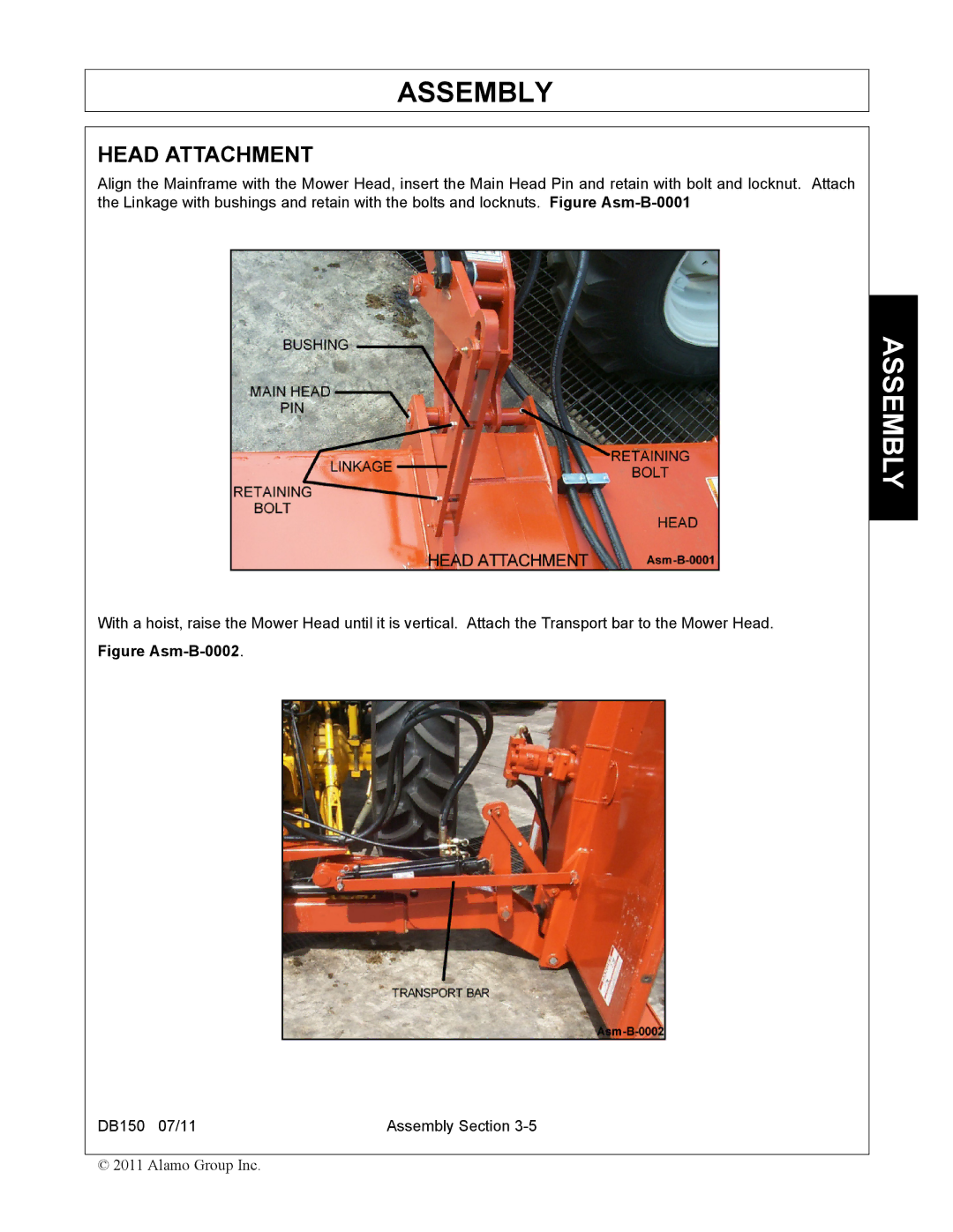 Rhino Mounts DB150 manual Head Attachment, Figure Asm-B-0002 