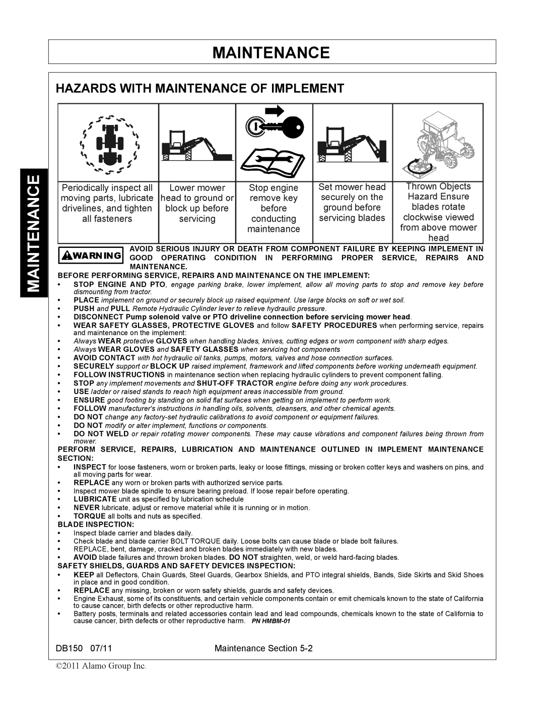 Rhino Mounts DB150 manual Maintenance 