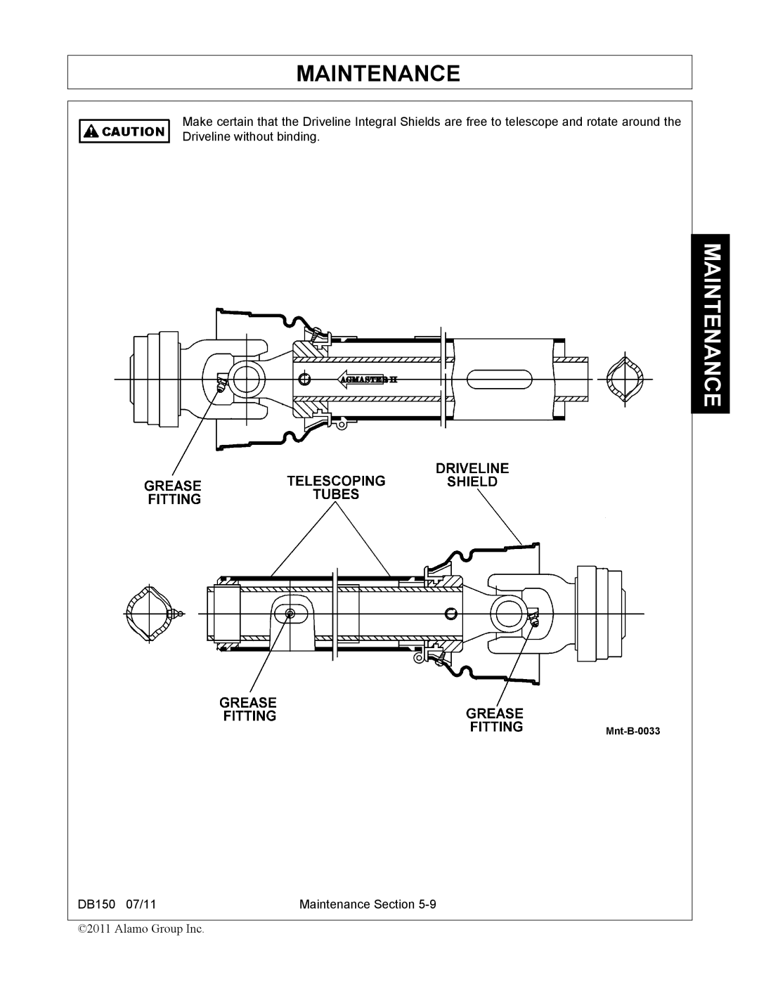 Rhino Mounts DB150 manual Maintenance 