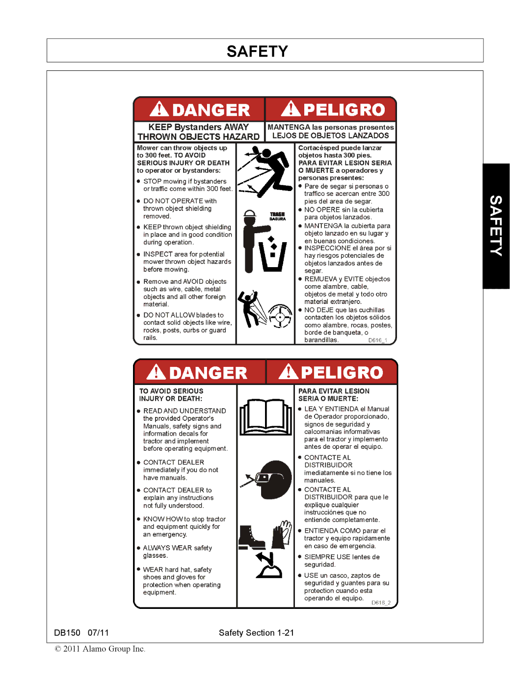 Rhino Mounts DB150 manual Safety 