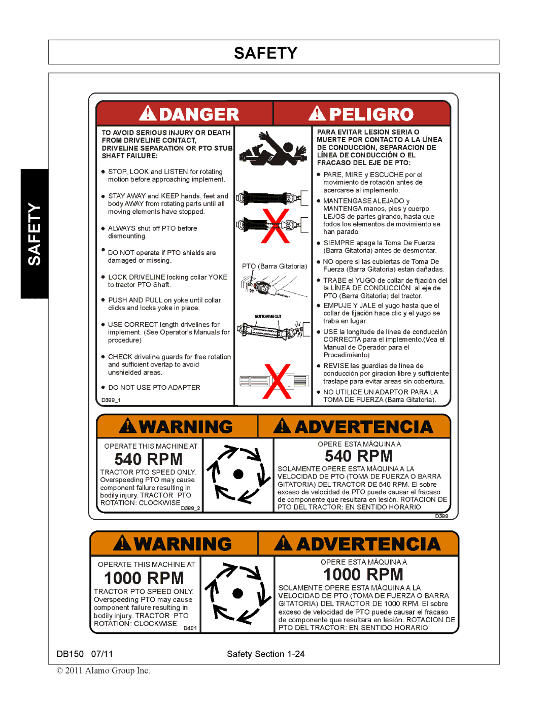 Rhino Mounts DB150 manual Safety 