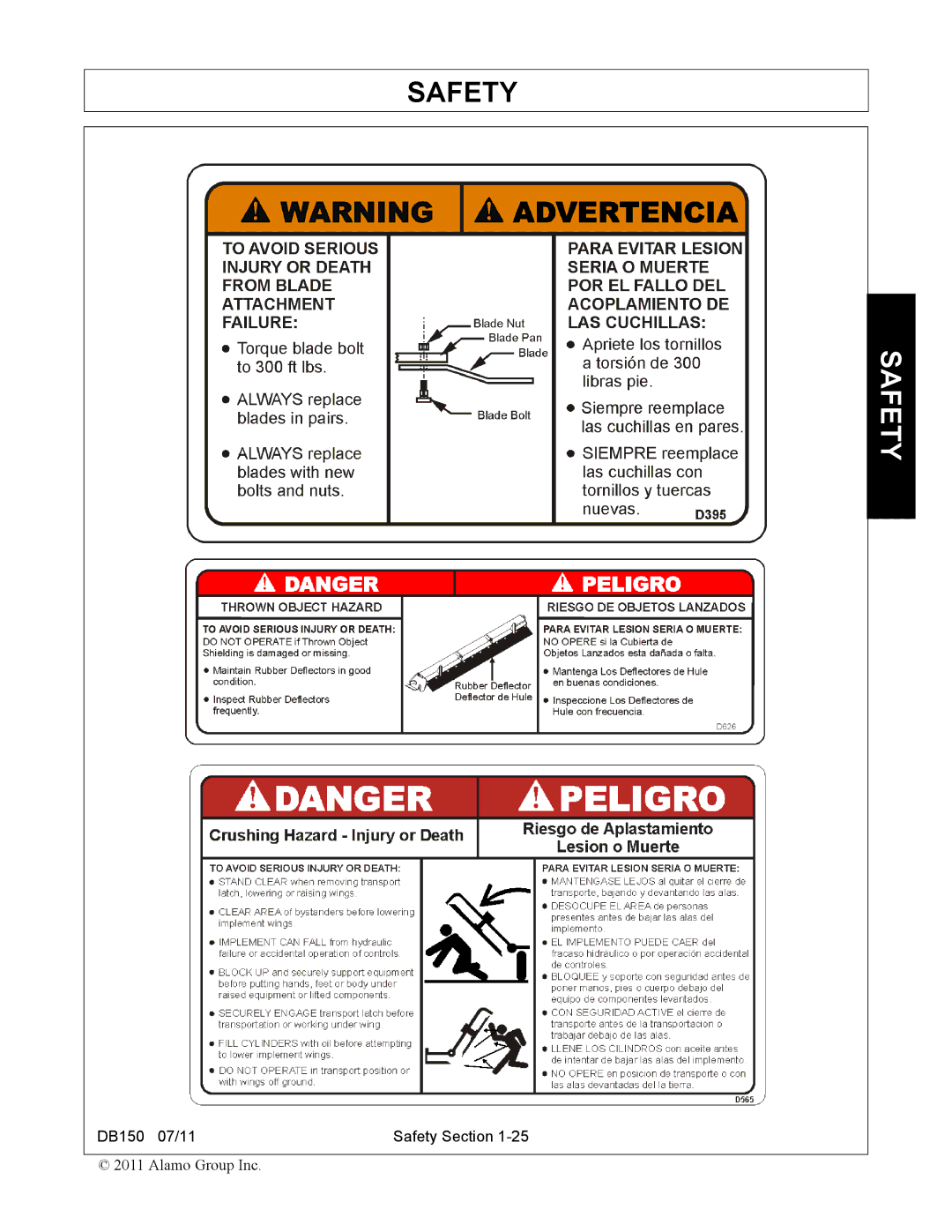 Rhino Mounts DB150 manual Safety 