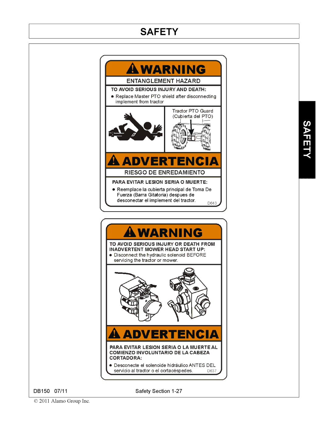 Rhino Mounts DB150 manual Safety 