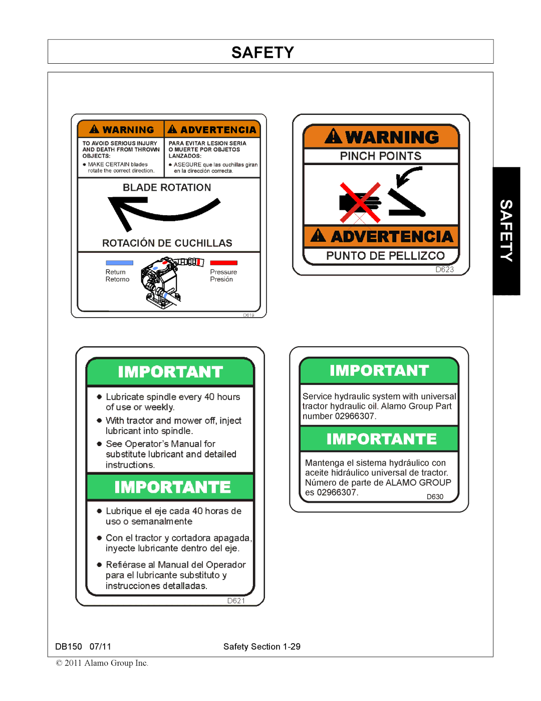 Rhino Mounts DB150 manual Safety 