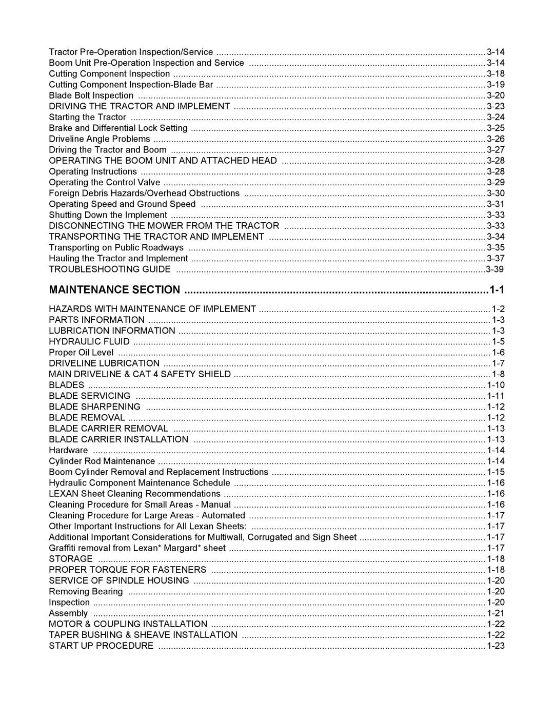 Rhino Mounts DB150 manual Maintenance Section 